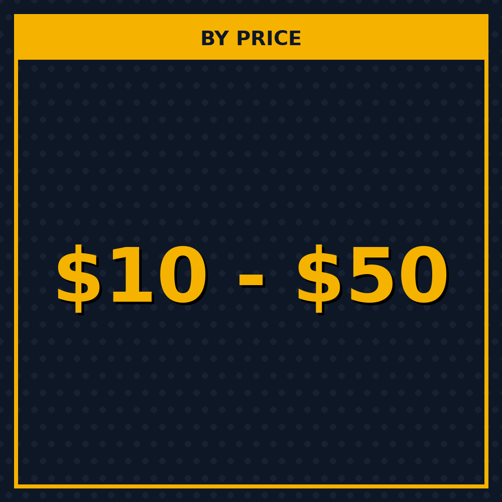 10 to 50 dollars