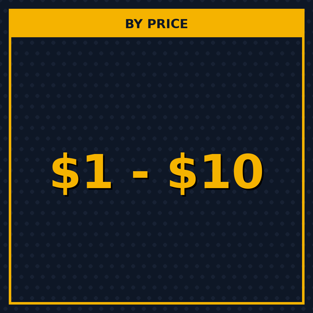 1 to 10 dollars