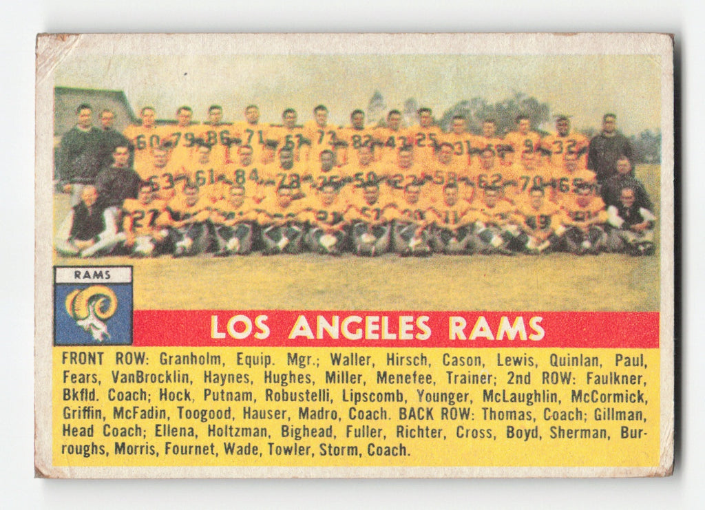 1956 Topps #114 Los Angeles Rams