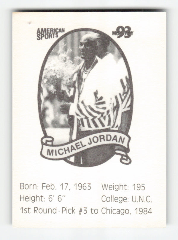 1993 American Sports Monthly (unlicensed) #NNO Michael Jordan
