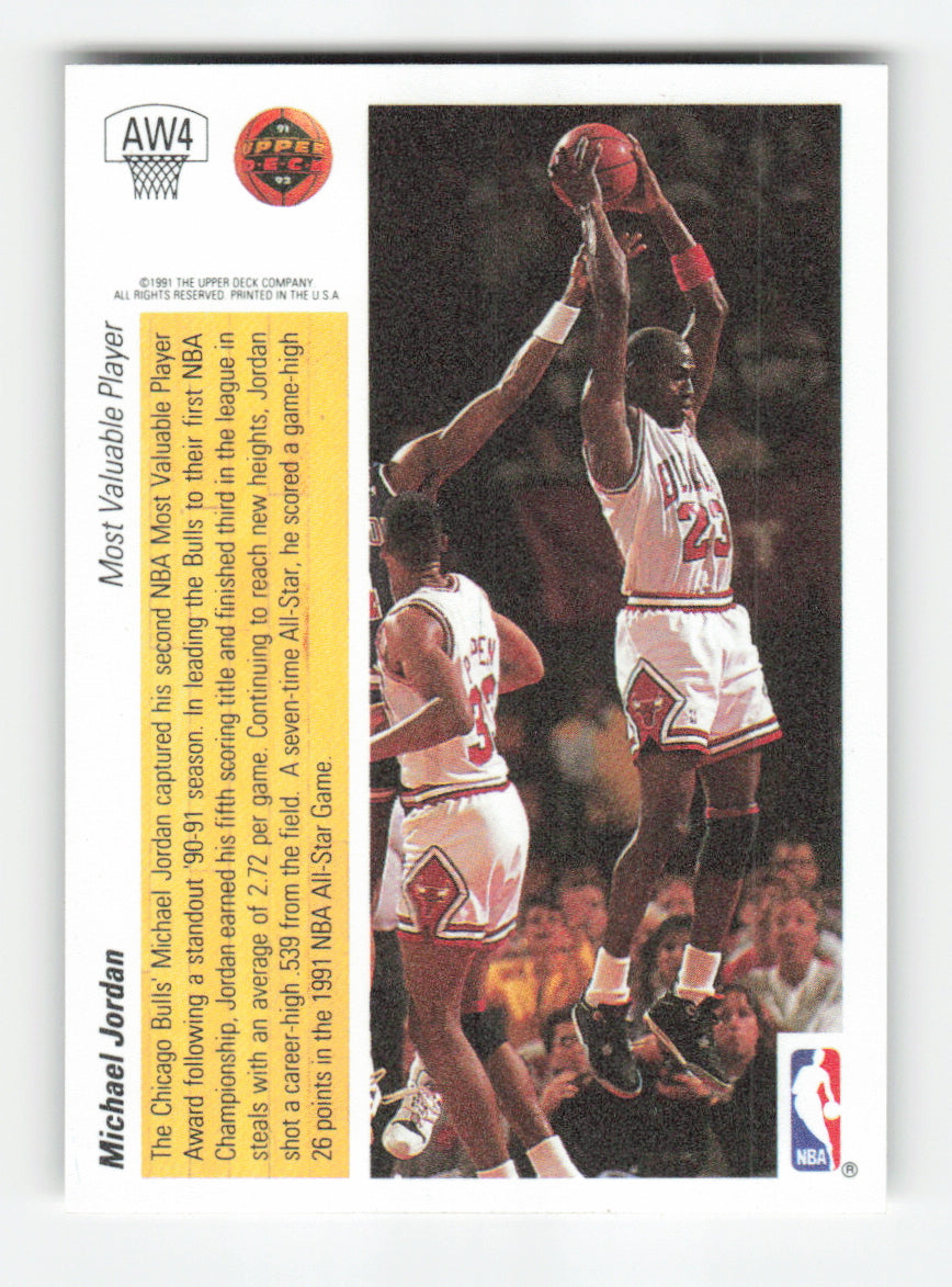 1991-92 Upper Deck #AW4 Michael Jordan Award Winner Holograms