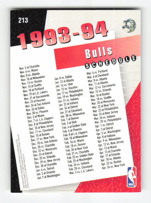 1993-94 Upper Deck #213 Chicago Bulls