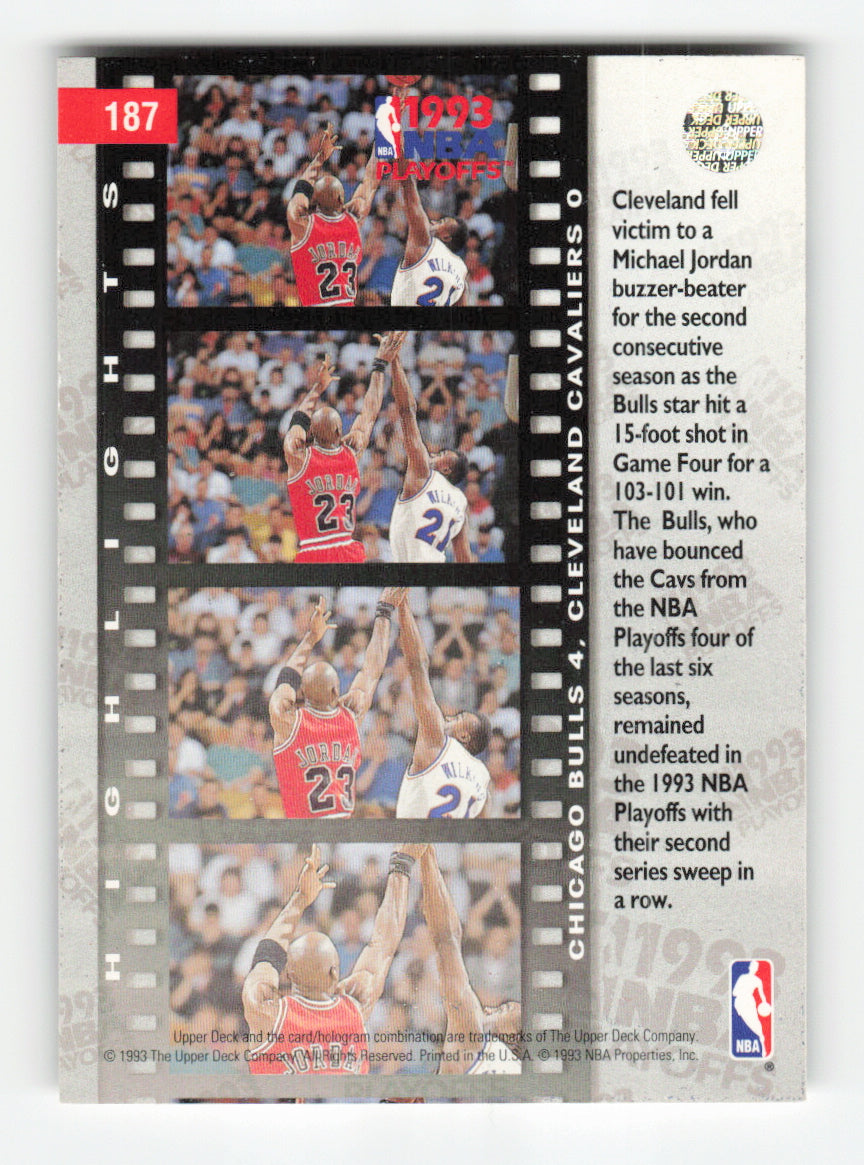 1993-94 Upper Deck #187 East Semifinals: Bulls 4, Cavaliers 0