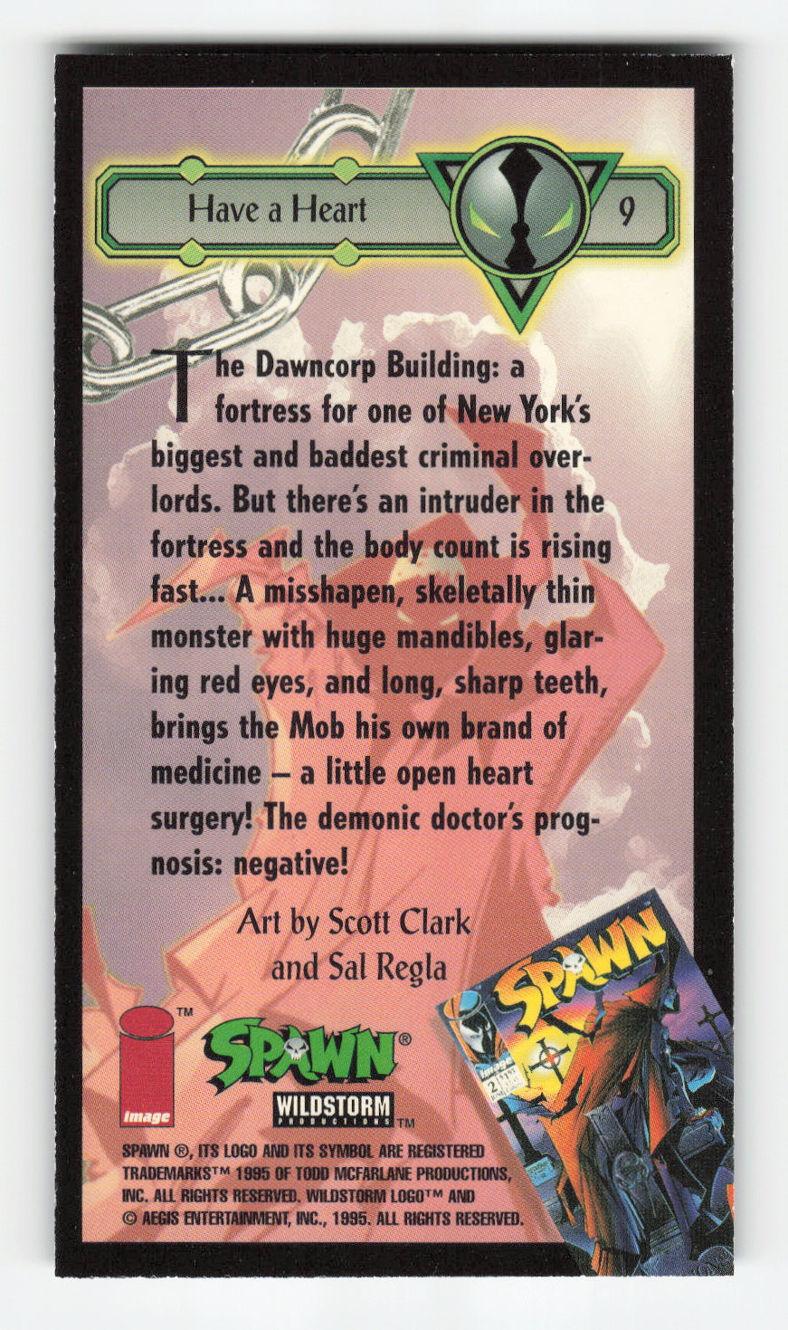 1995 WildStorm Spawn Widevision #9 Heave a Heart