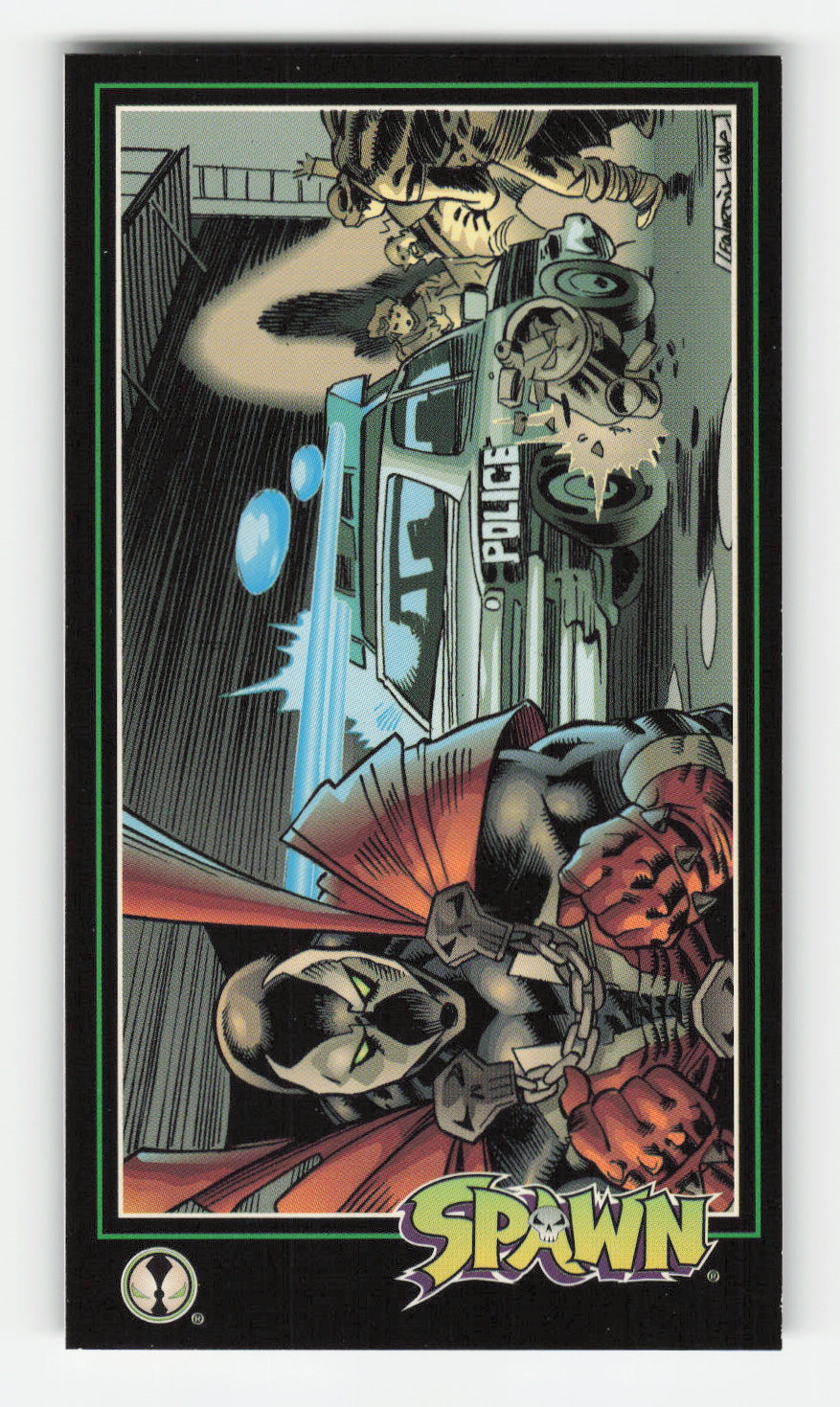 1995 WildStorm Spawn Widevision #28 Cops vs. Homeless, Round One