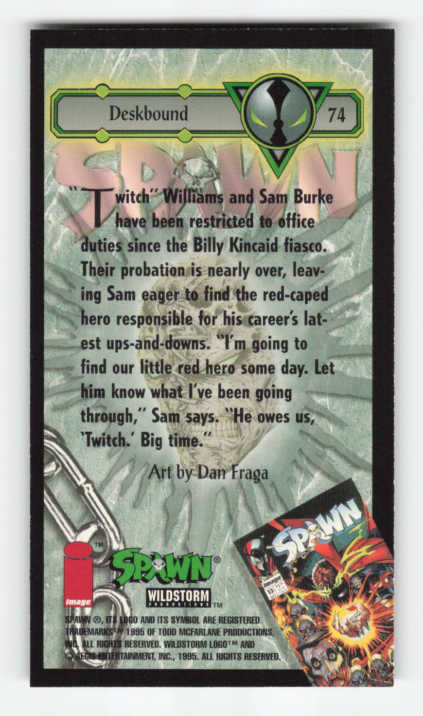 1995 WildStorm Spawn Widevision #74 Deskbound