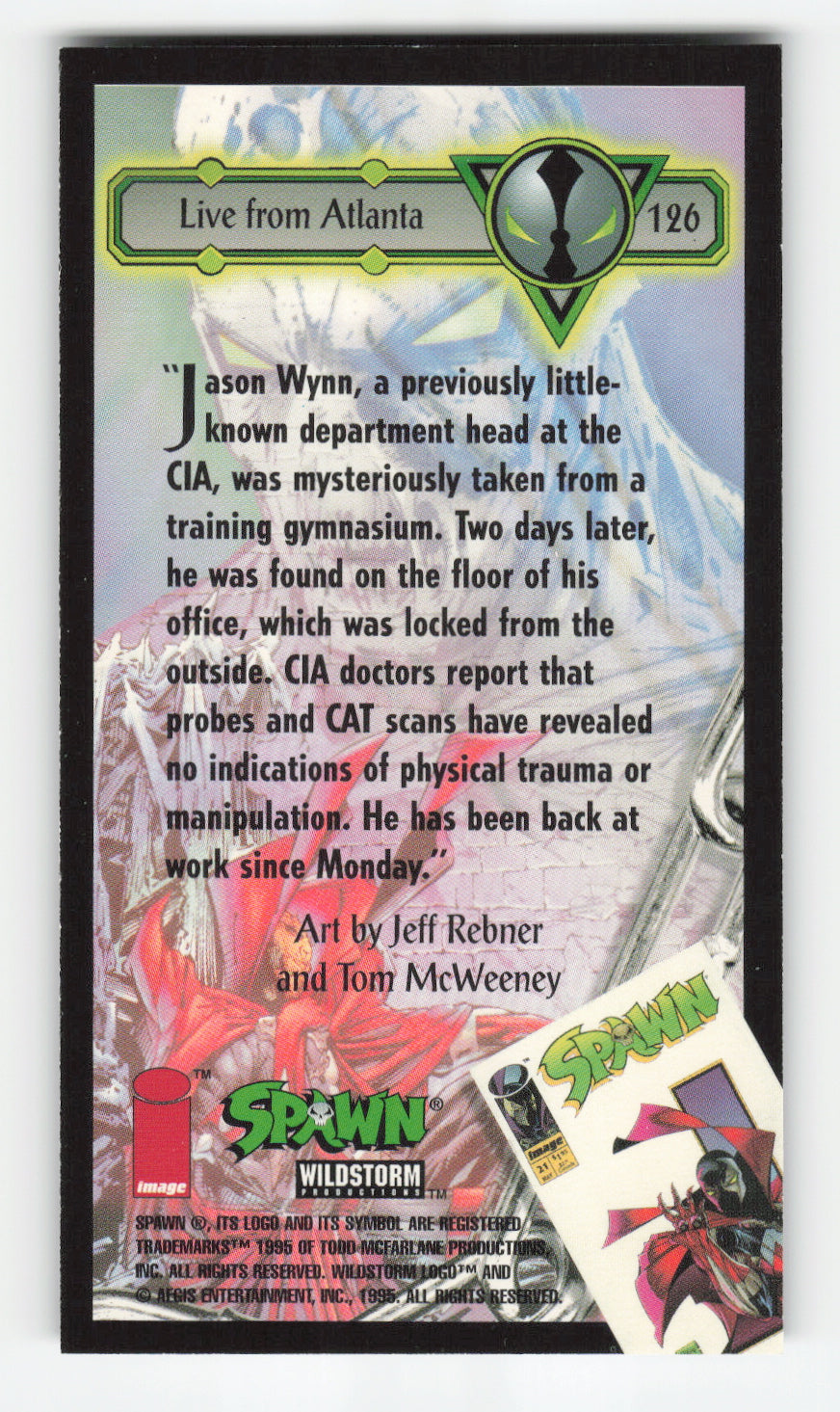 1995 WildStorm Spawn Widevision #126 Live from Atlanta