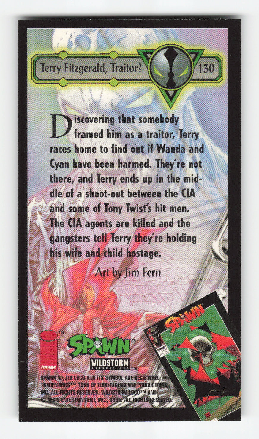 1995 WildStorm Spawn Widevision #130 Terry Fitzgerald, Traitor?