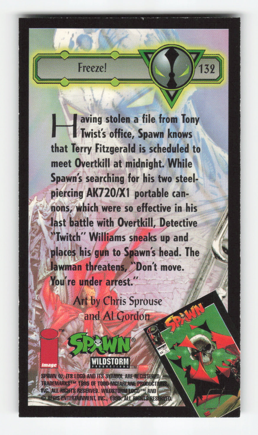 1995 WildStorm Spawn Widevision #132 Freeze!