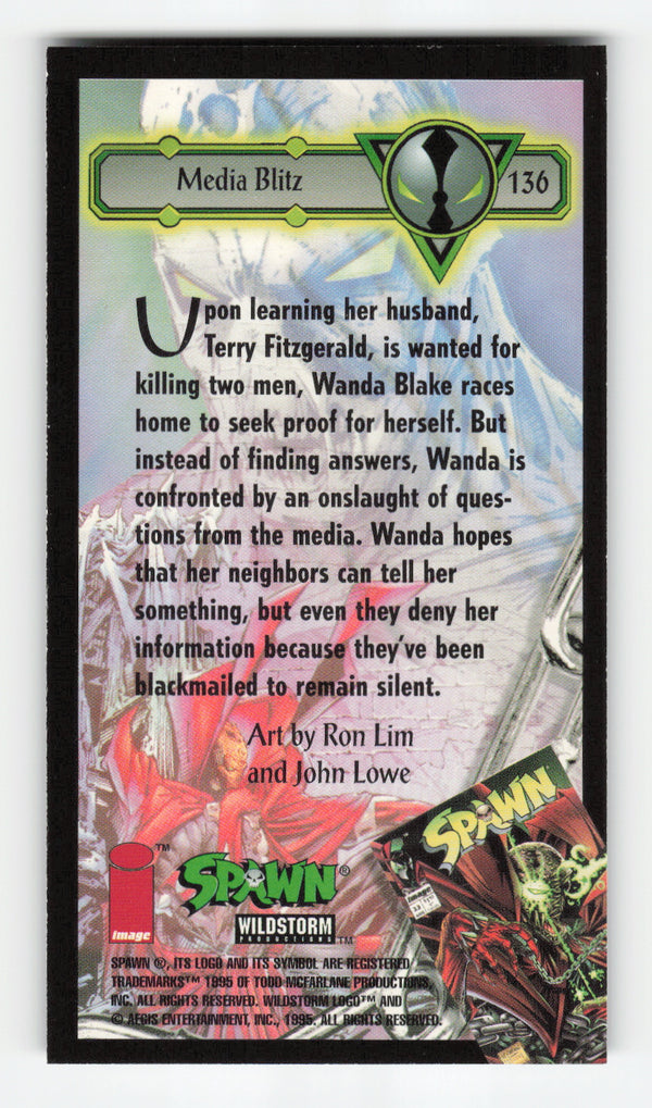 1995 WildStorm Spawn Widevision #136 Media Blitz