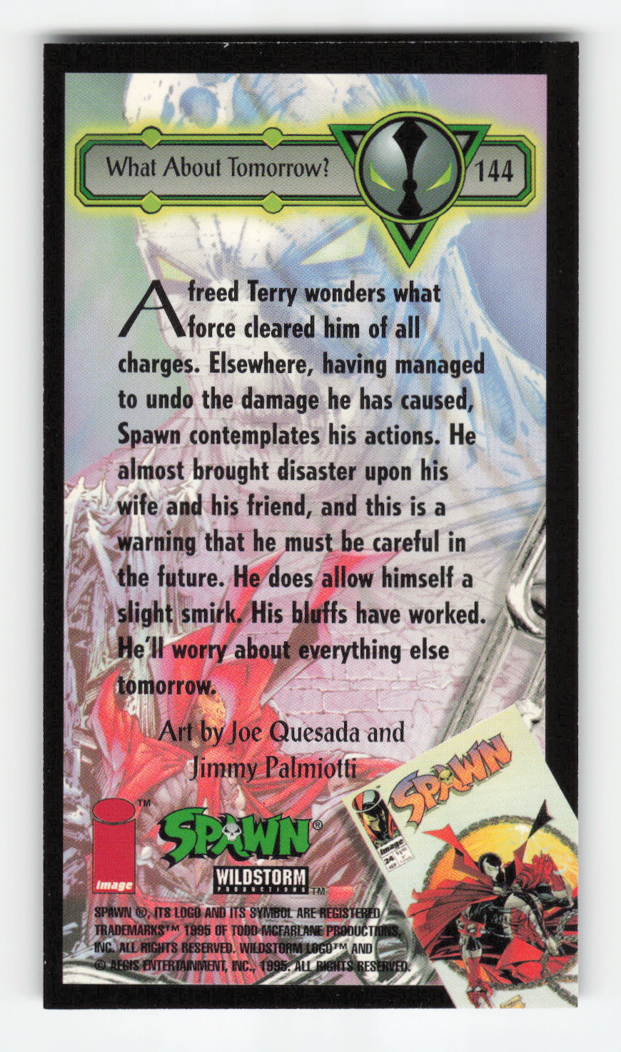 1995 WildStorm Spawn Widevision #144 What About Tomorrow?