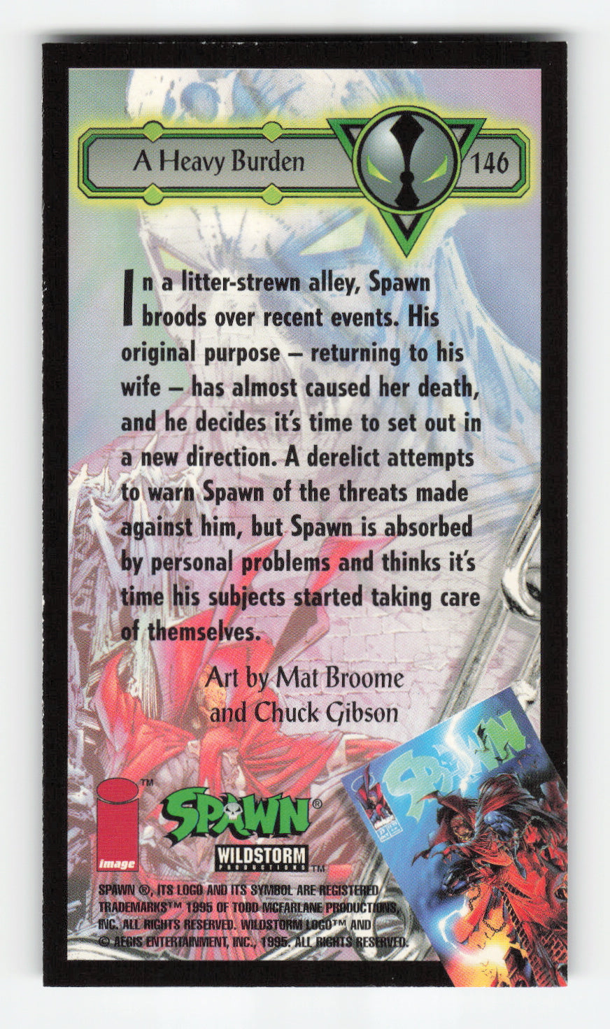 1995 WildStorm Spawn Widevision #146 A Heavy Burden