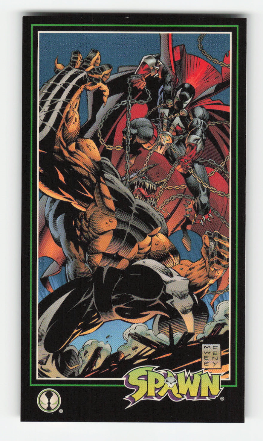 1995 WildStorm Spawn Widevision #149 Spawn vs. Tremor