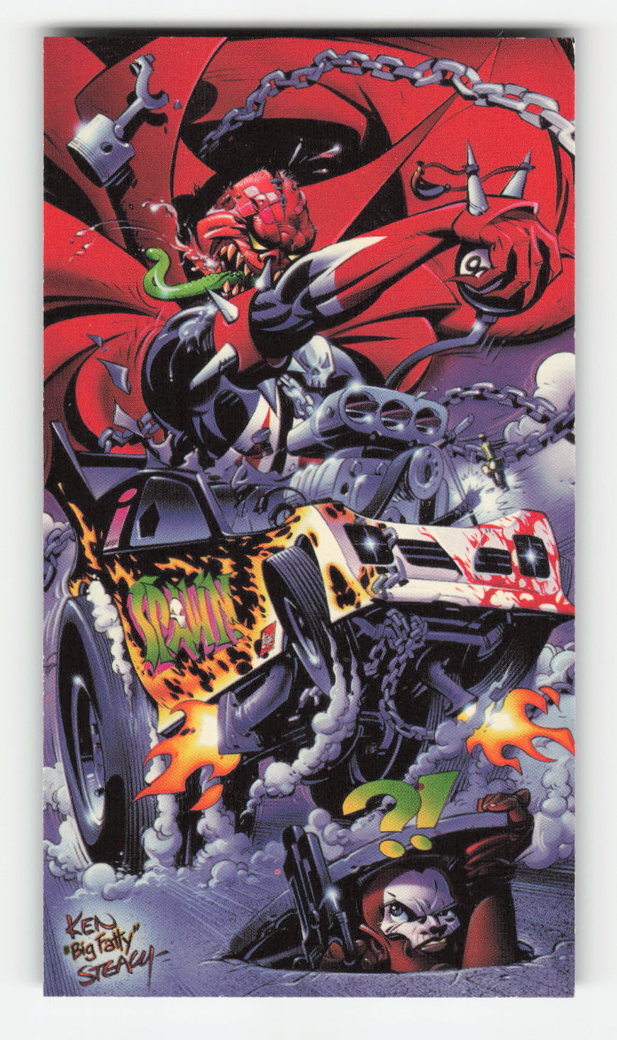 1995 WildStorm Spawn Widevision #P12 Spawnmobile - Right Side Painted