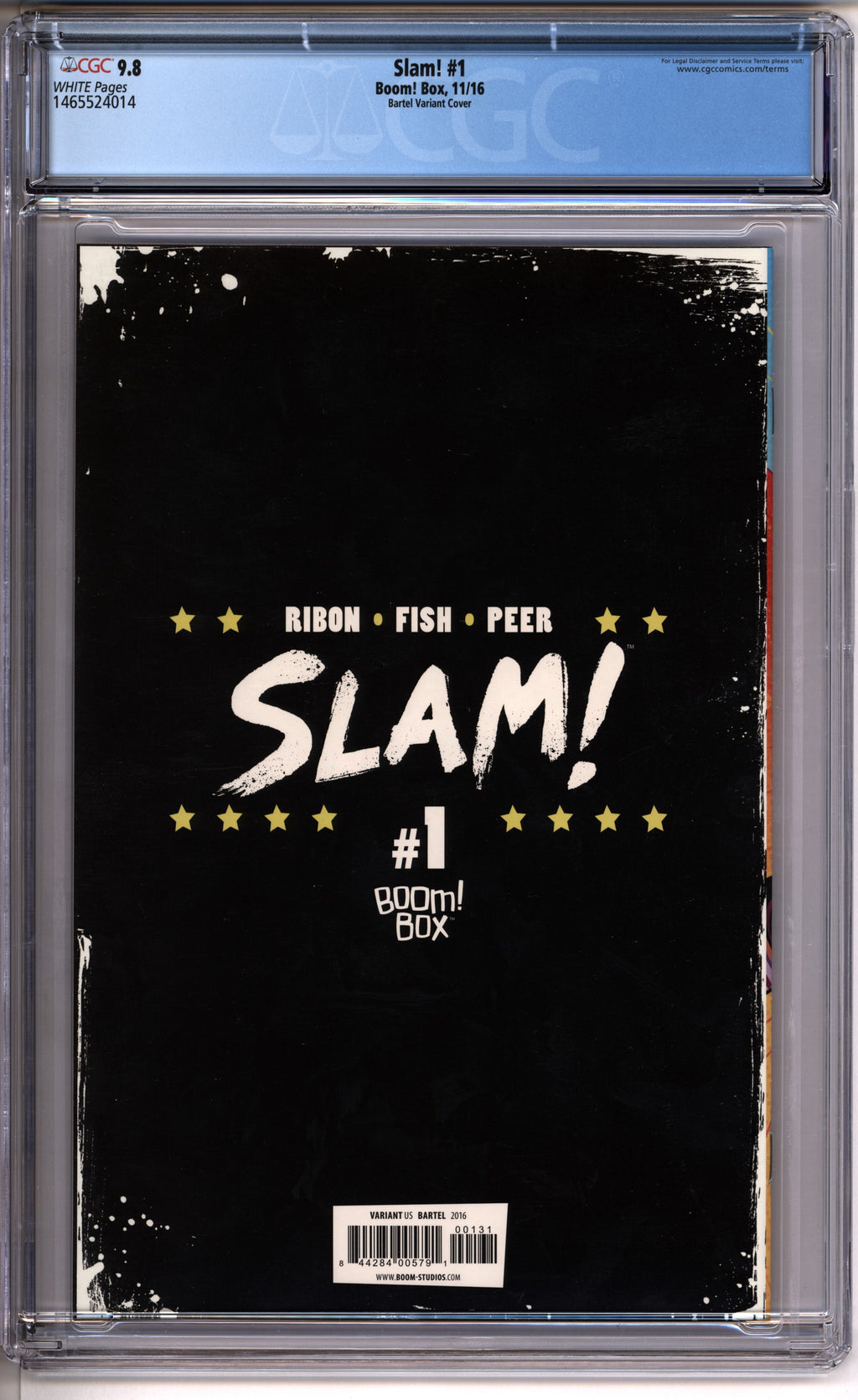 Slam! #1 CGC 9.8 back