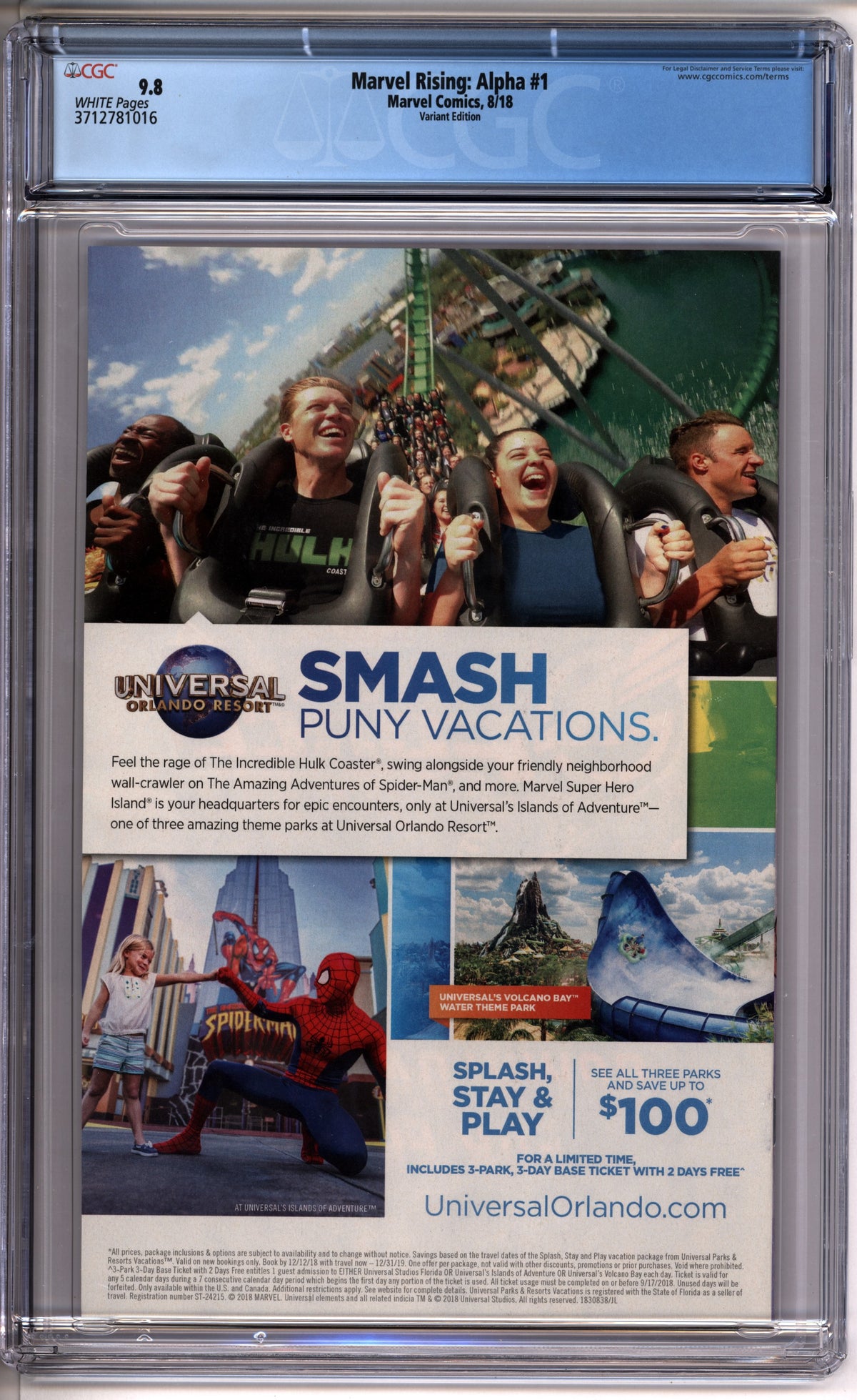 Marvel Rising: Alpha #1 CGC 9.8 back