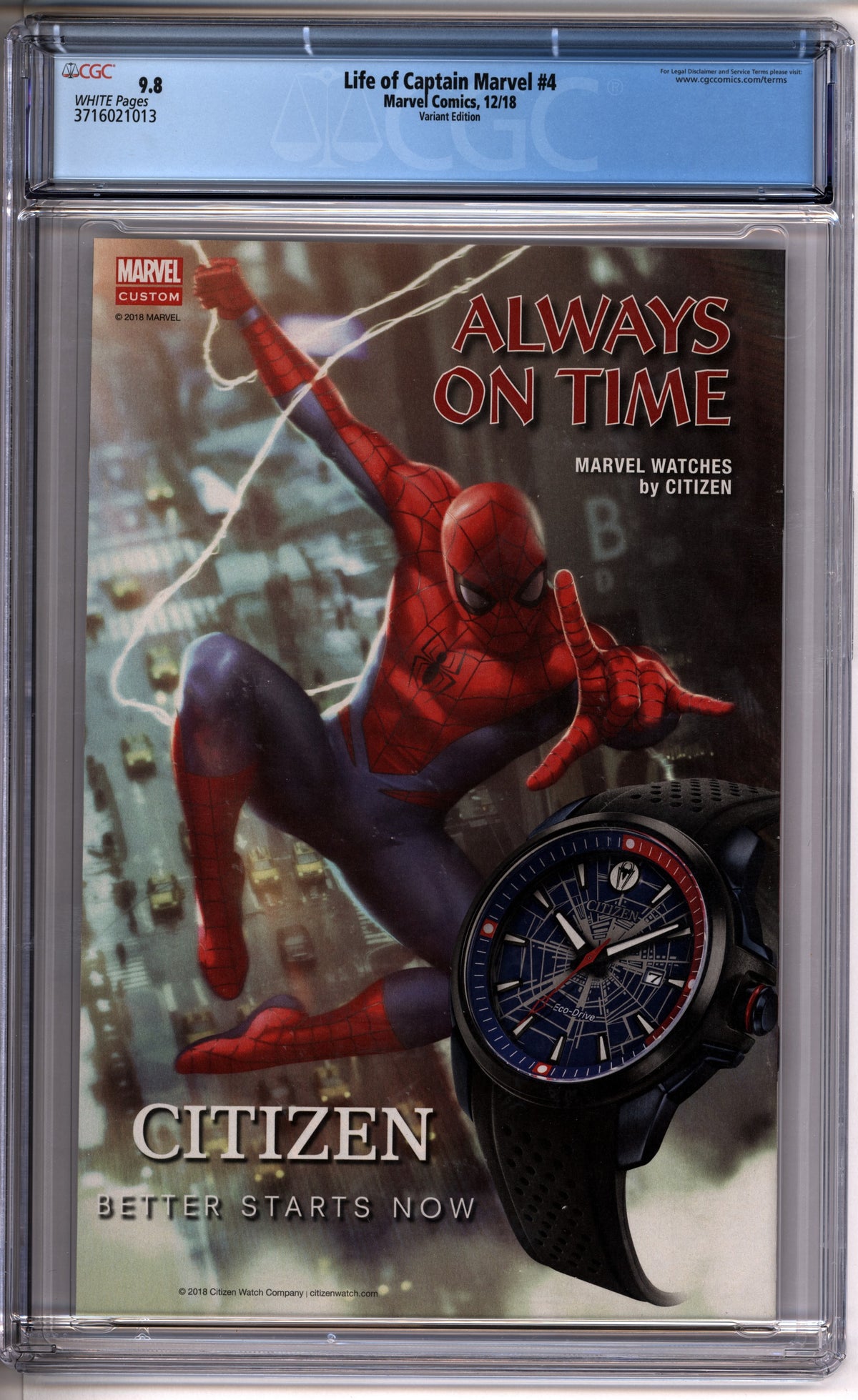 Life of Captain Marvel #4 CGC 9.8 back