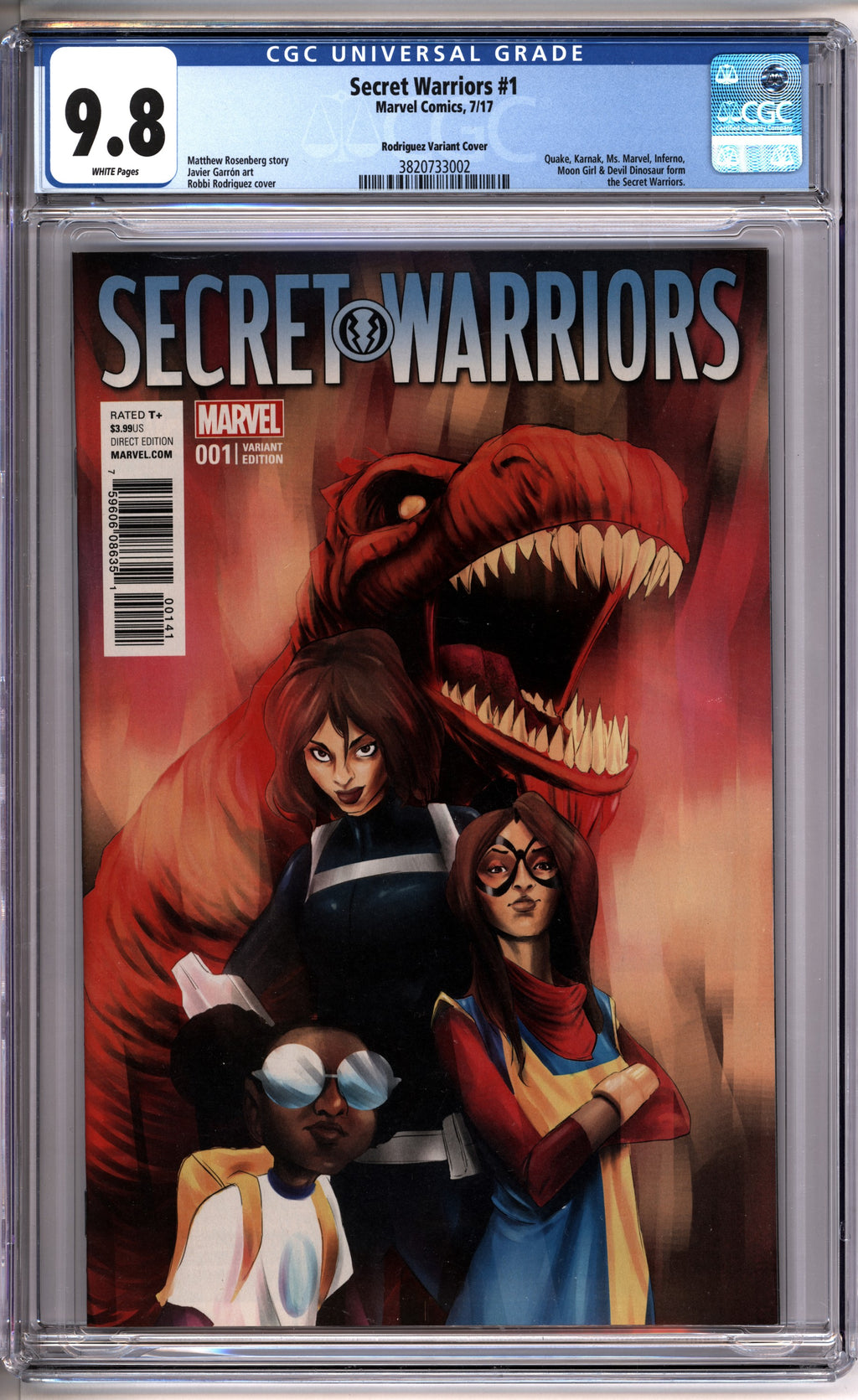 Secret Warriors #1 CGC 9.8 front