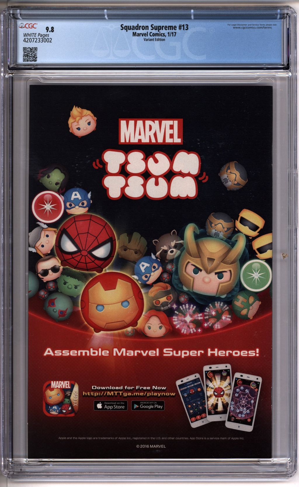 Squadron Supreme #13 CGC 9.8 back
