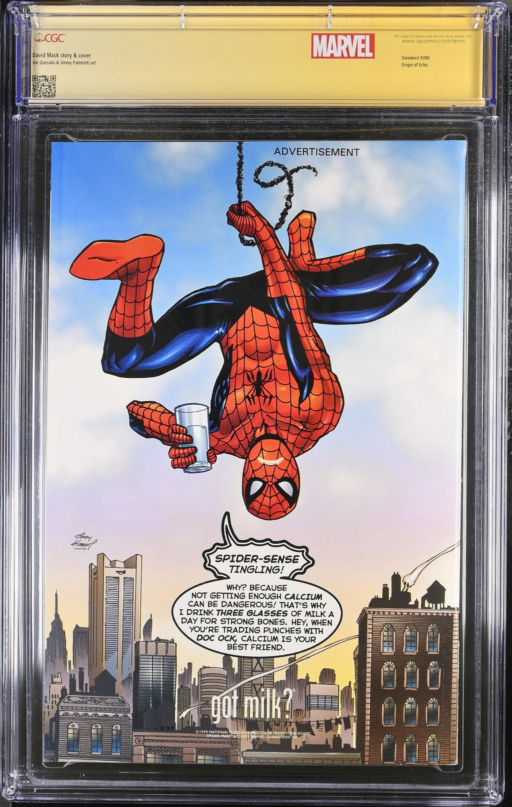 Daredevil v2 #10 CGC 9.8 back