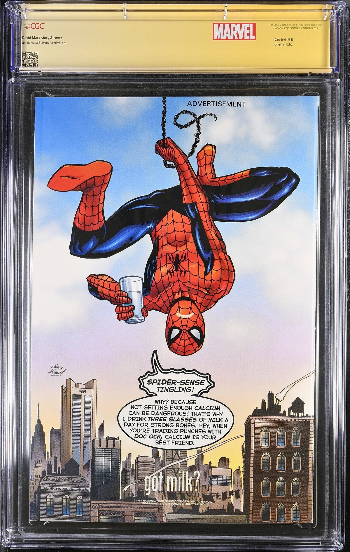 Daredevil v2 #10 CGC 9.8 back