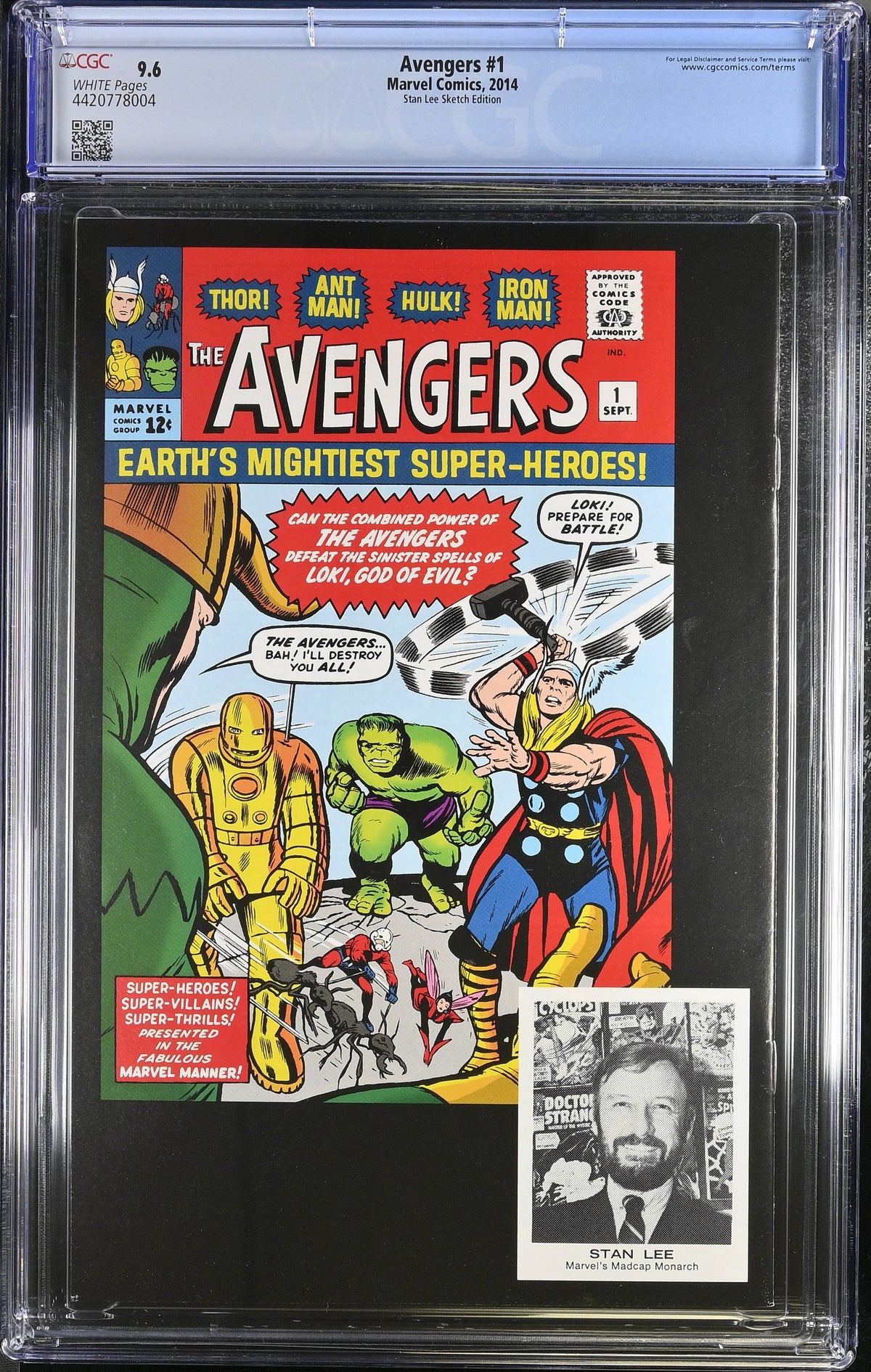 Avengers #1 CGC 9.6 back