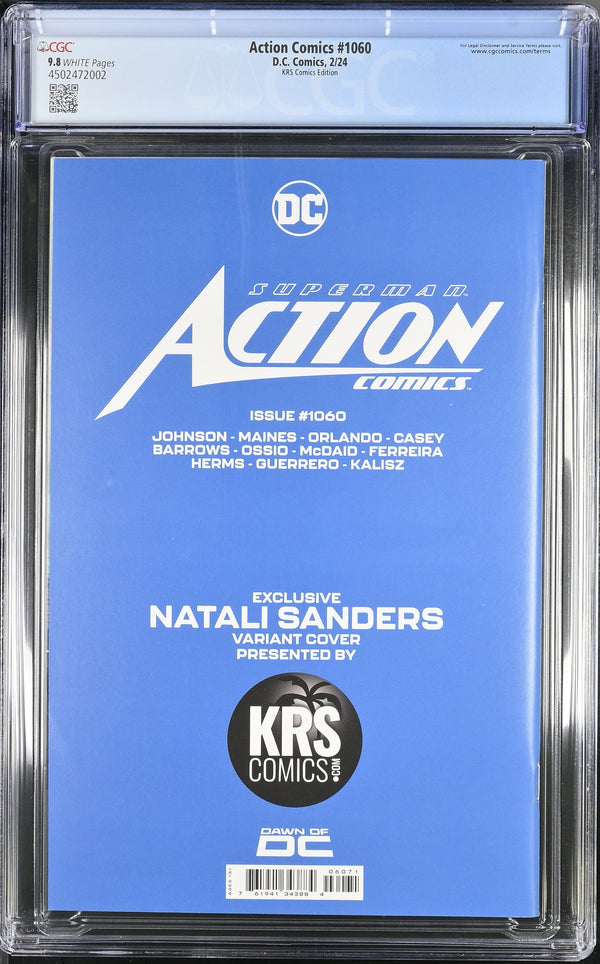 Action Comics #1060 CGC 9.8 back