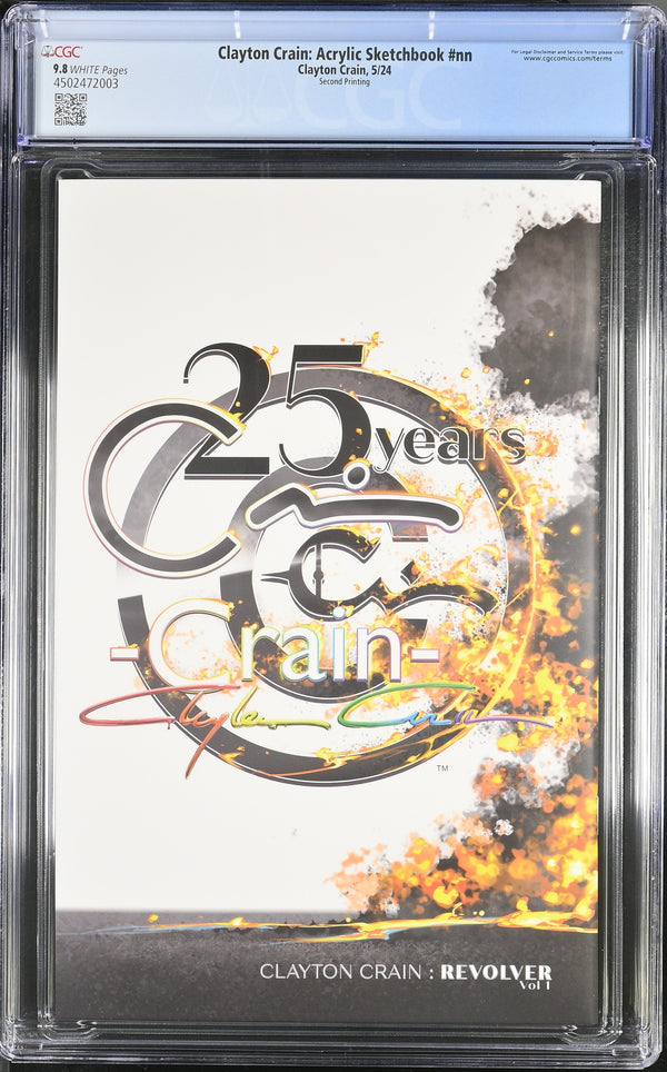 Clayton Crain: Acrylic Sketchbook CGC 9.8 back