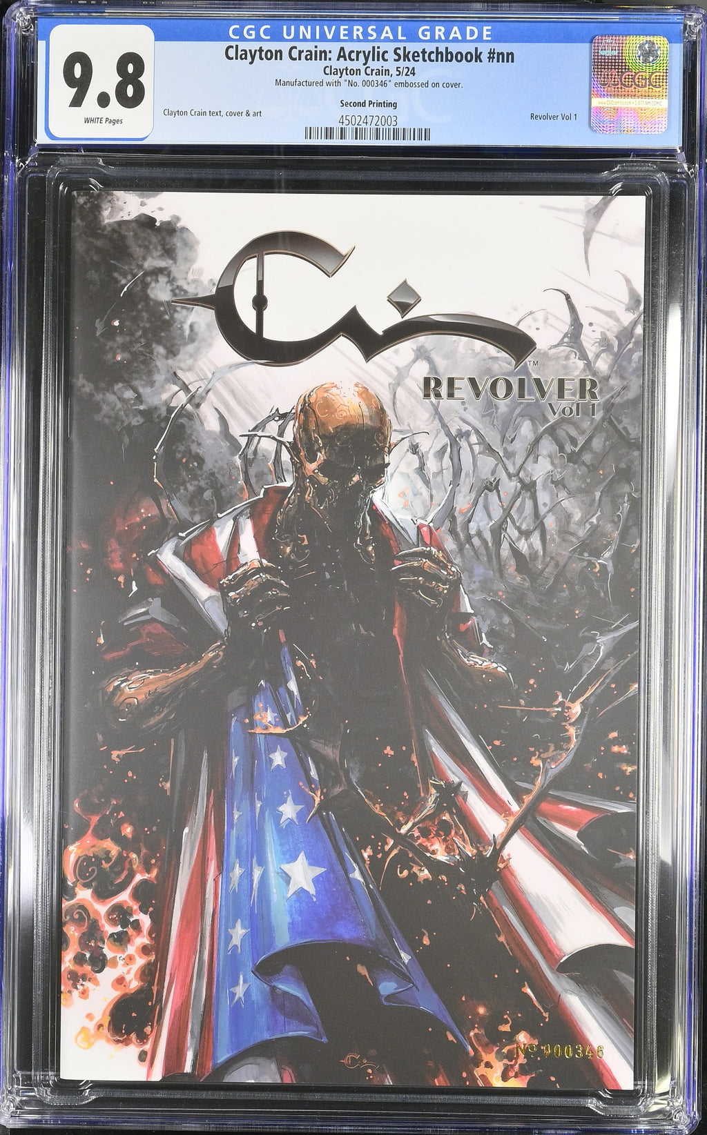 Clayton Crain: Acrylic Sketchbook CGC 9.8 front