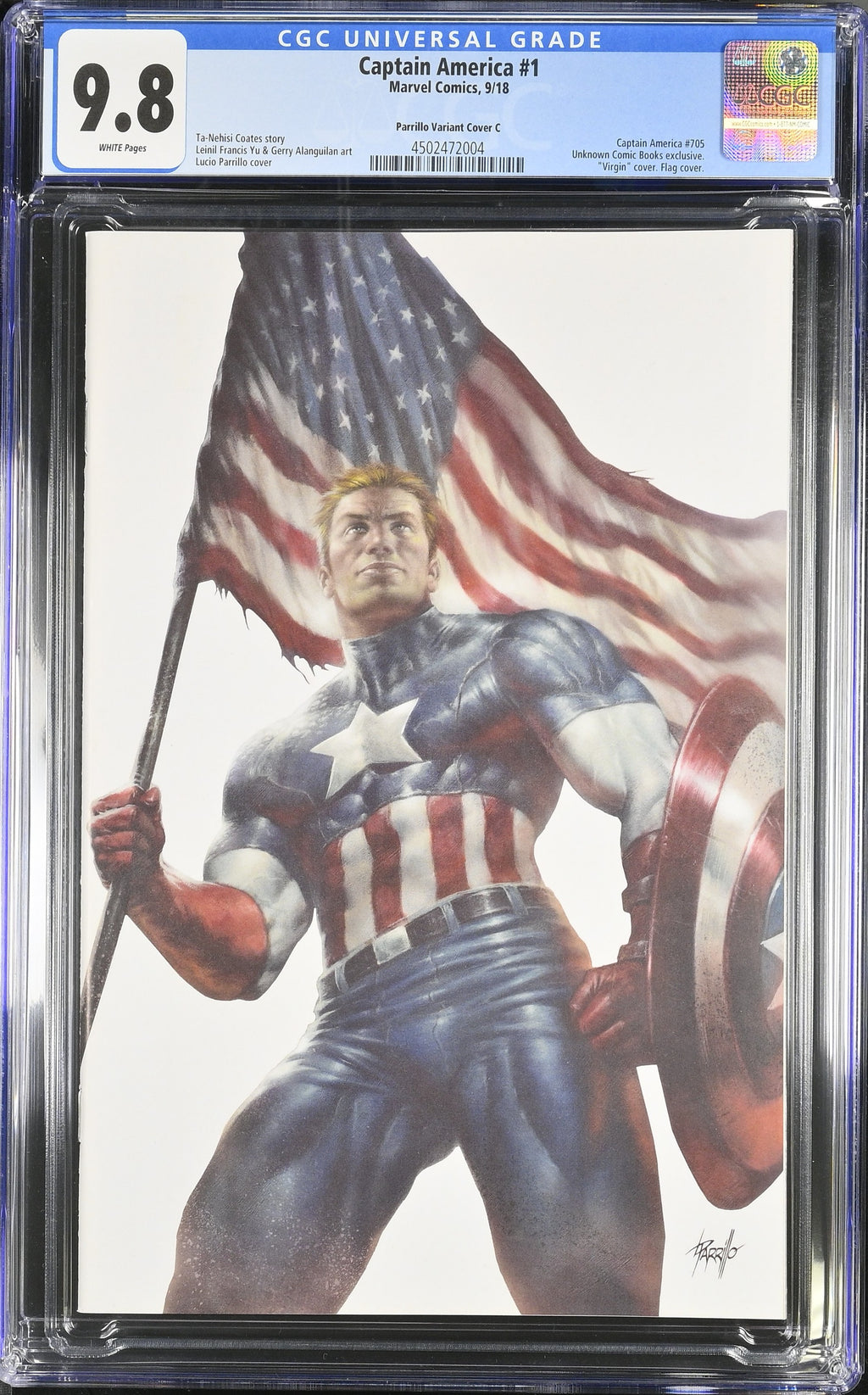 Captain America #1 CGC 9.8 front