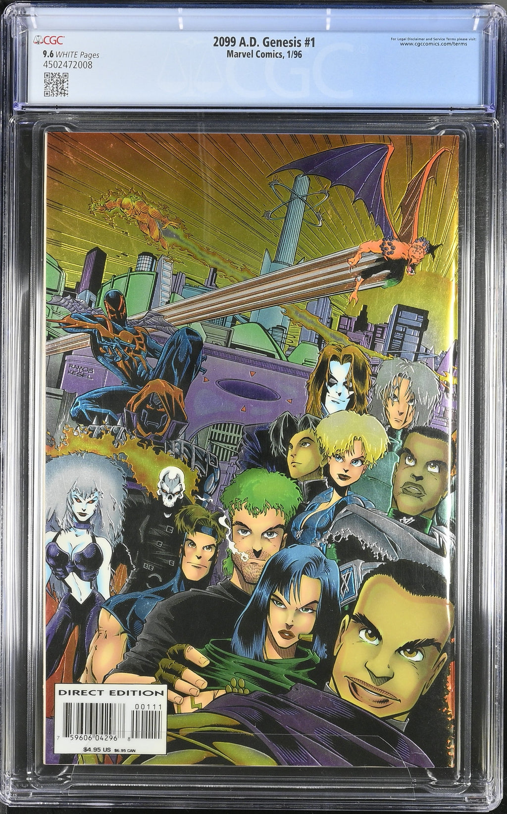 2099 A.D. Genesis #1 CGC 9.6 back