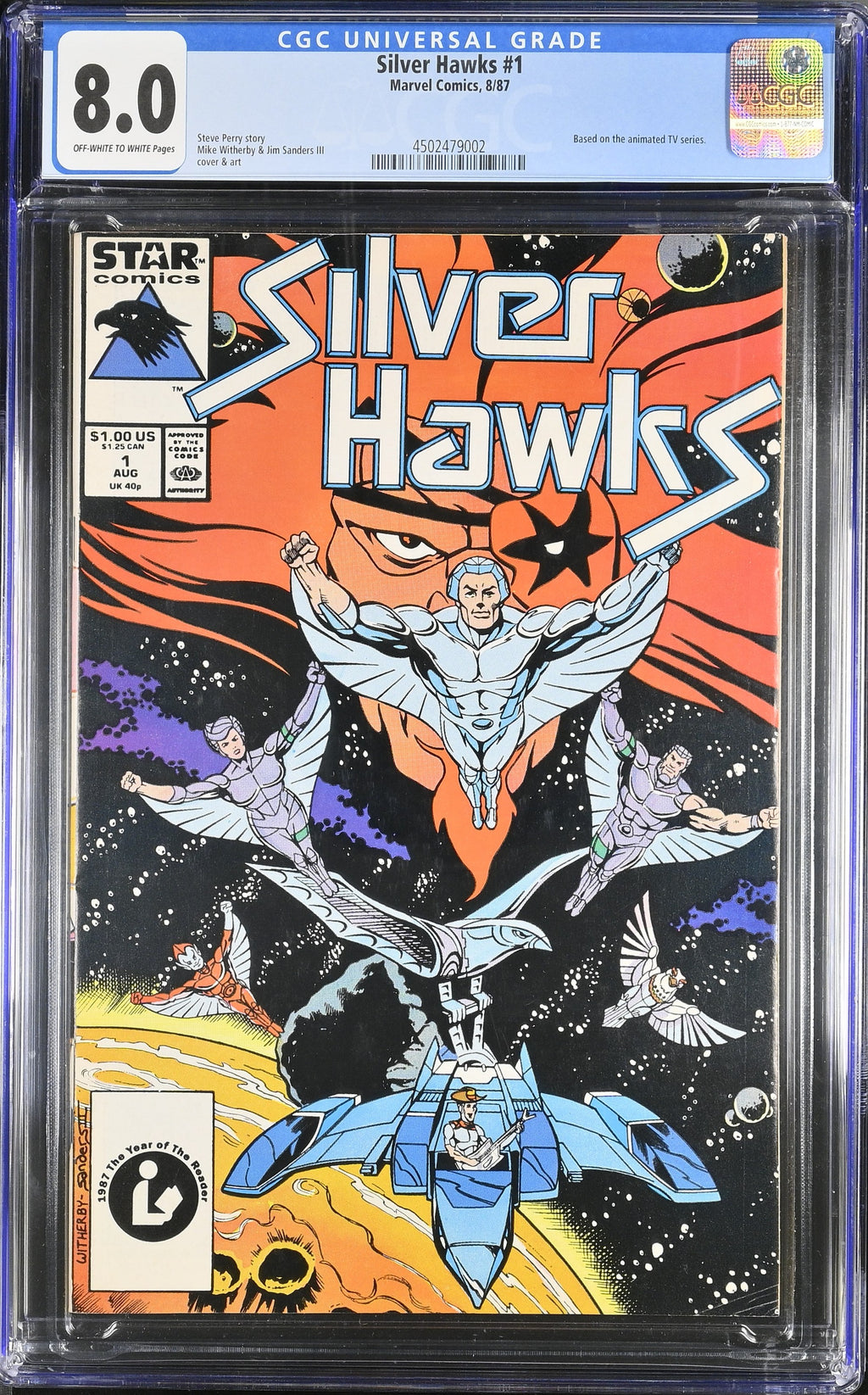 Silver Hawks #1 CGC 8.0 front