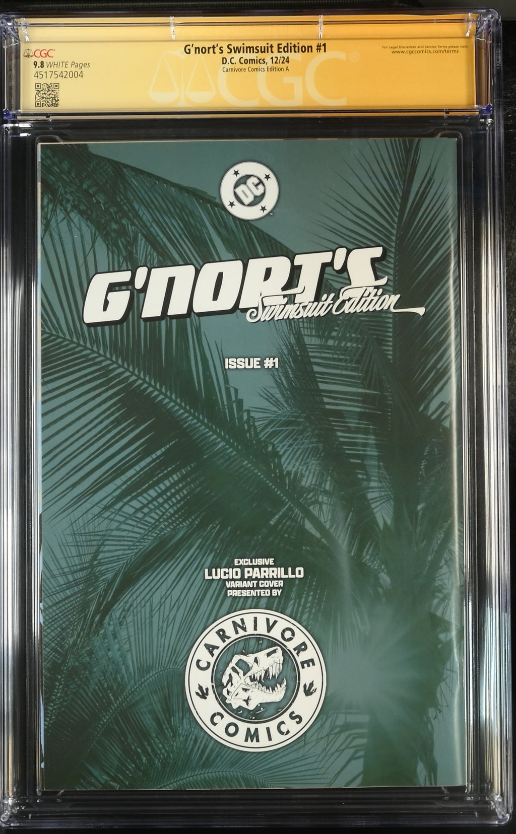 G'nort's Swimsuit Edition #1 CGC 9.8 back