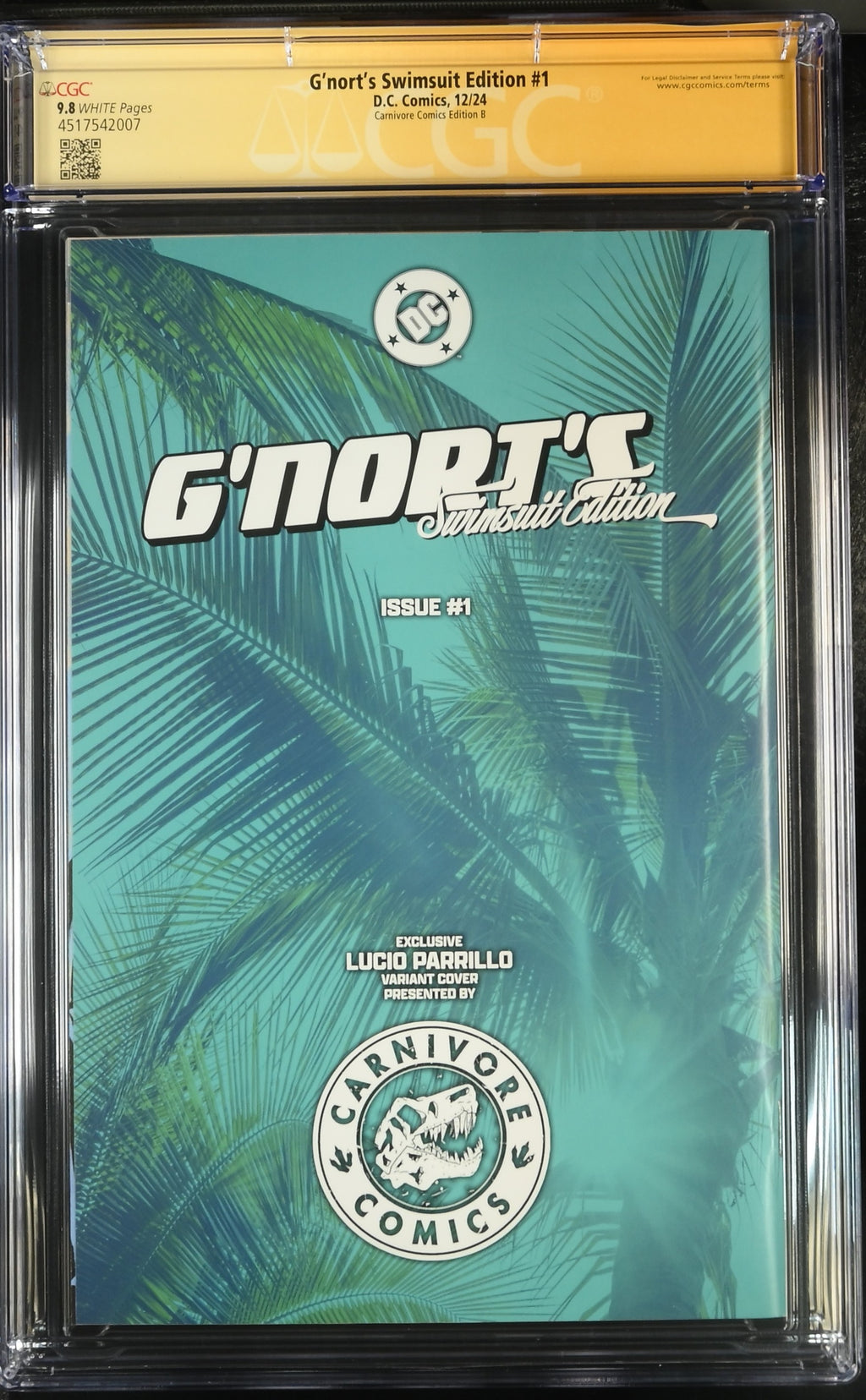 G'nort's Swimsuit Edition #1 CGC 9.8 back