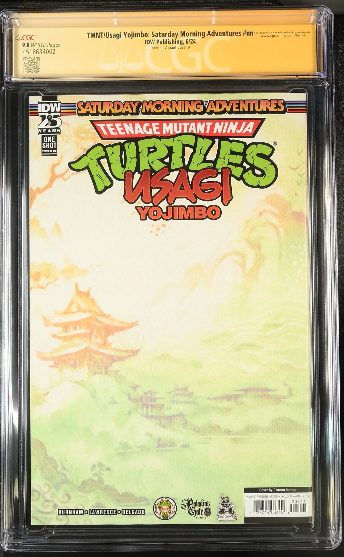 TMNT/Usagi Yojimbo: Saturday Morning Adventures CGC 9.8 back