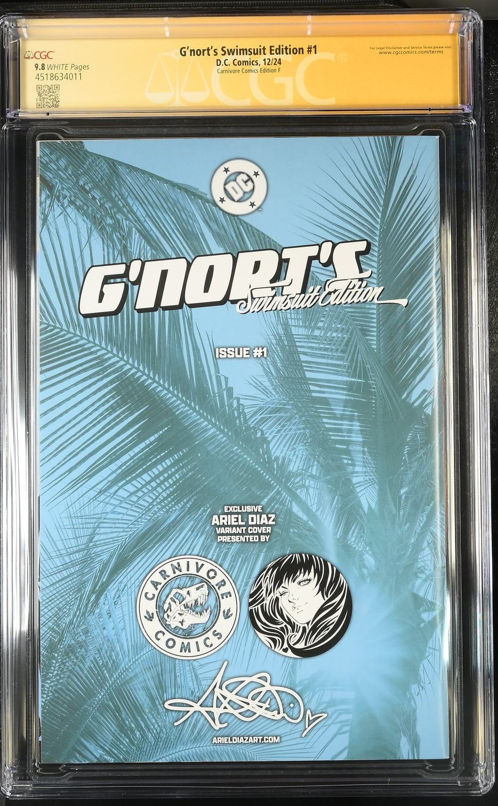 G'nort's Swimsuit Edition #1 CGC 9.8 back