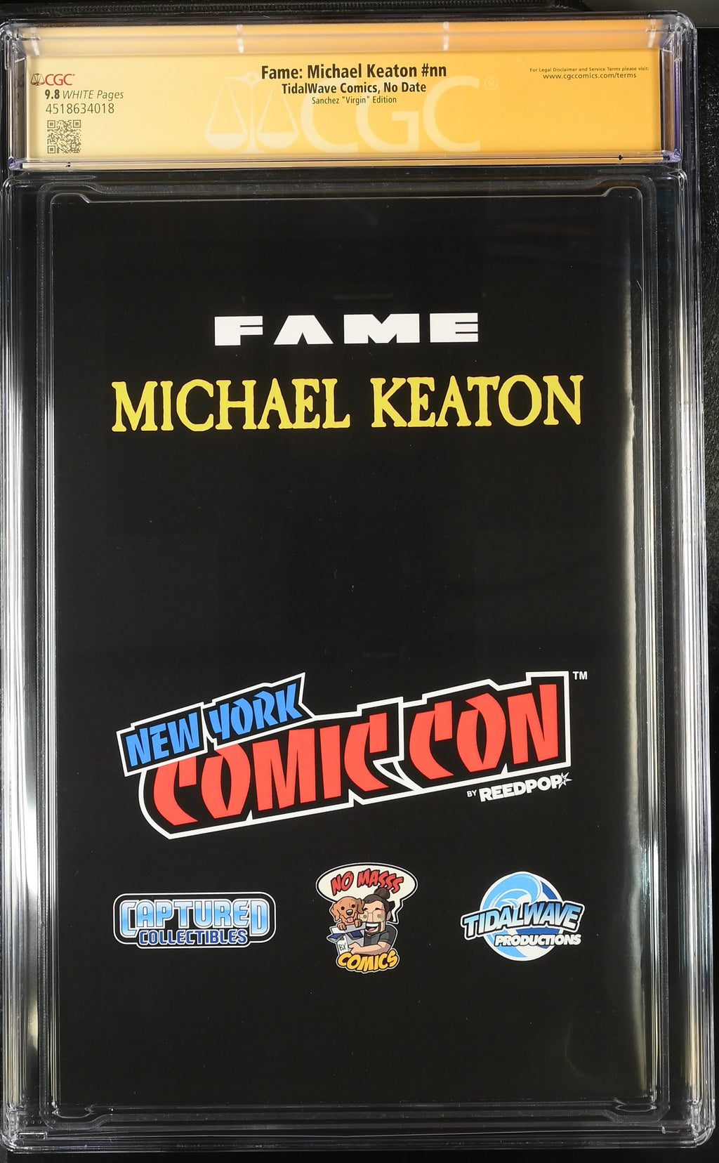 Fame: Michael Keaton CGC 9.8 back