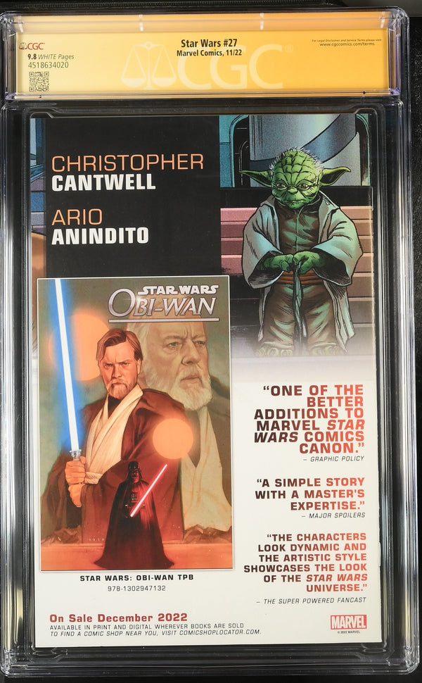 Star Wars #27 CGC 9.8 back