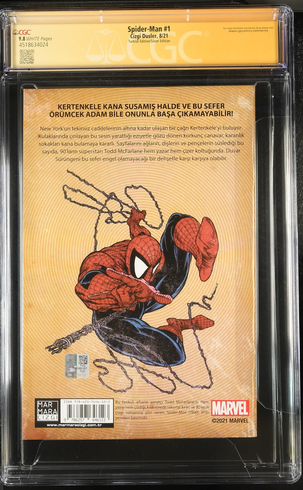Spider-Man #1 CGC 9.8 back