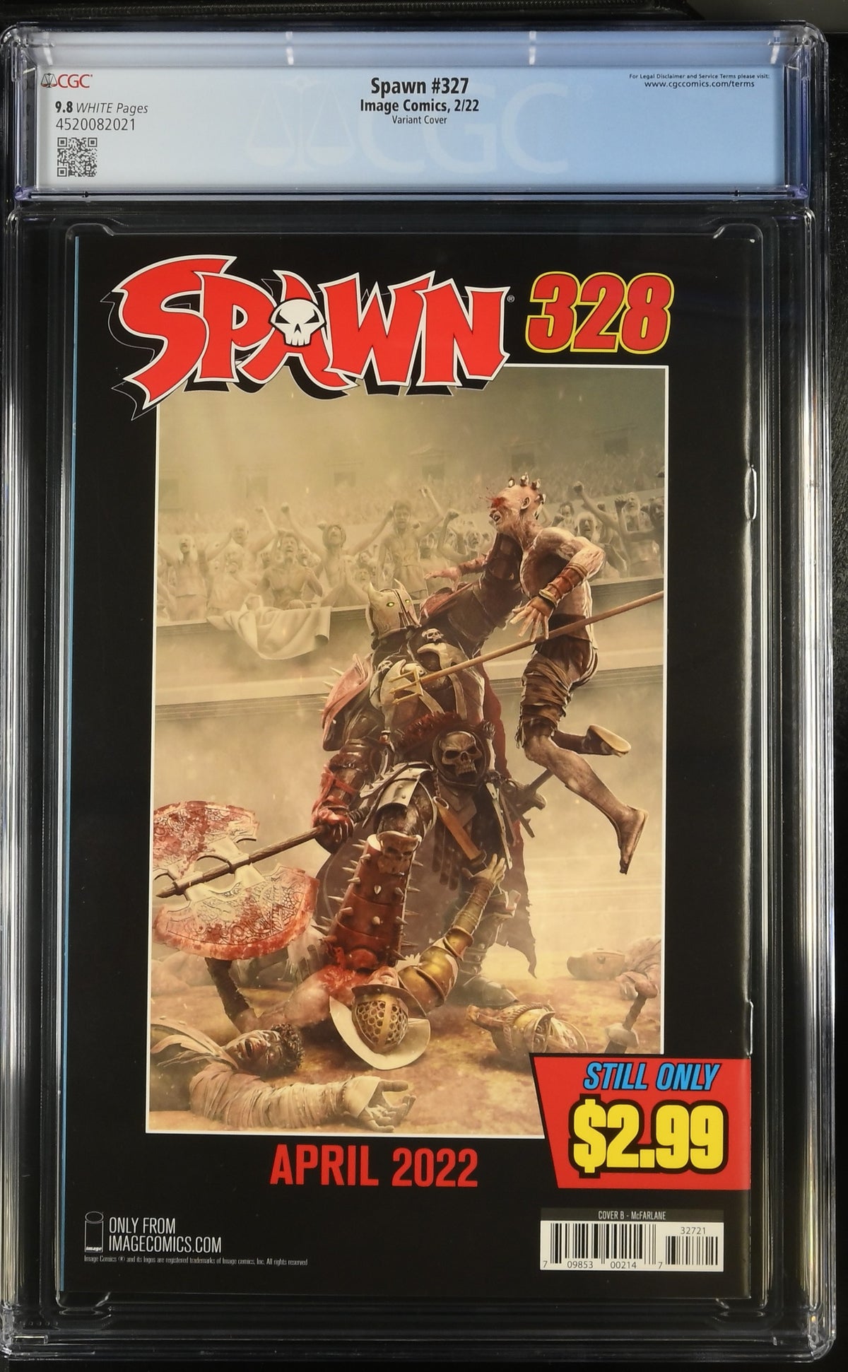 Spawn #327 CGC 9.8 back