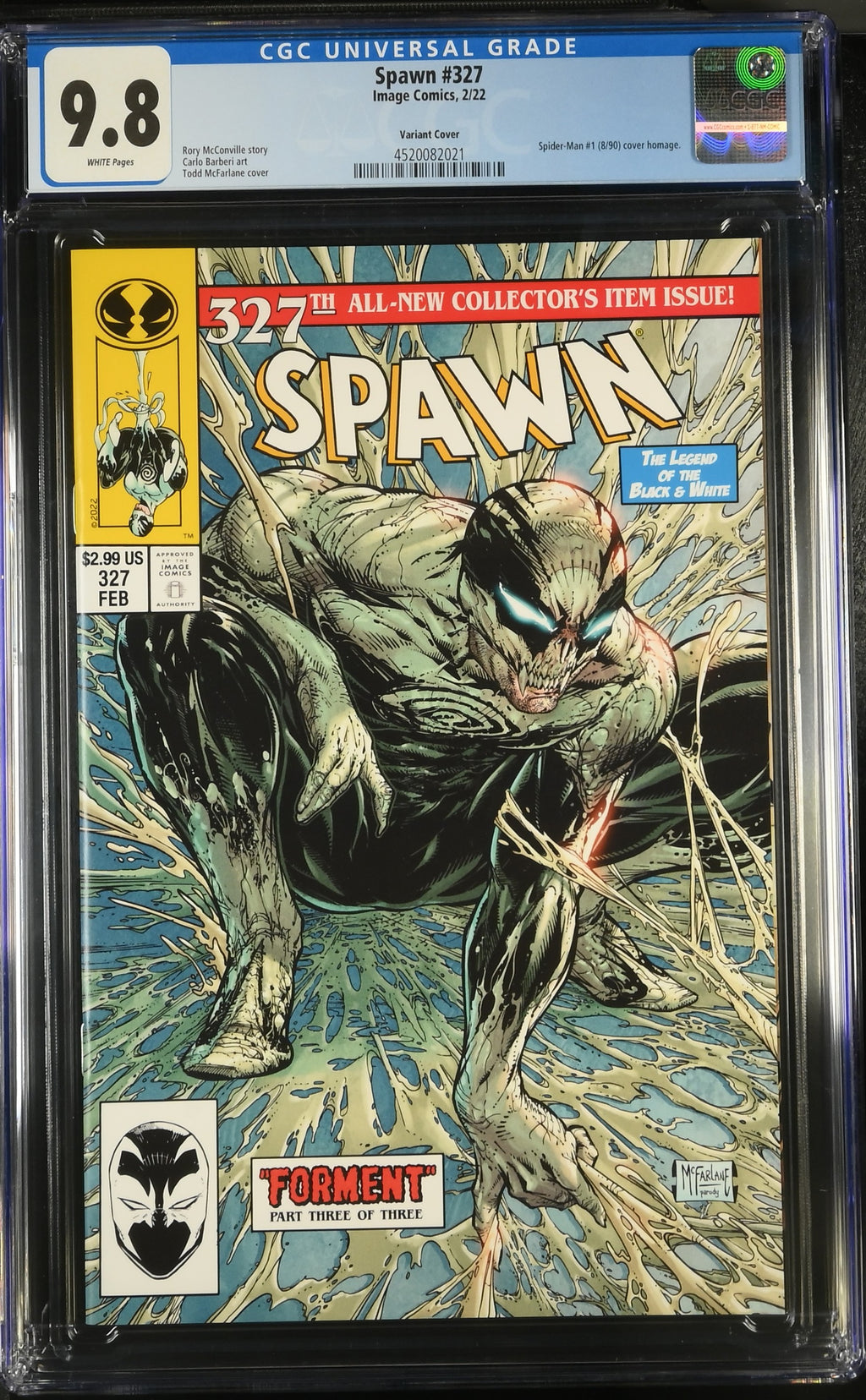 Spawn #327 CGC 9.8 front