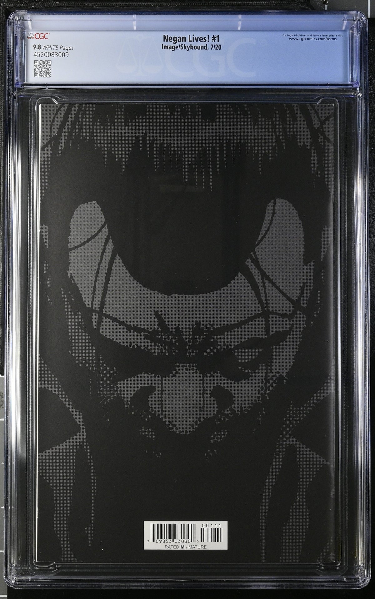 Negan Lives! #1 CGC 9.8 back