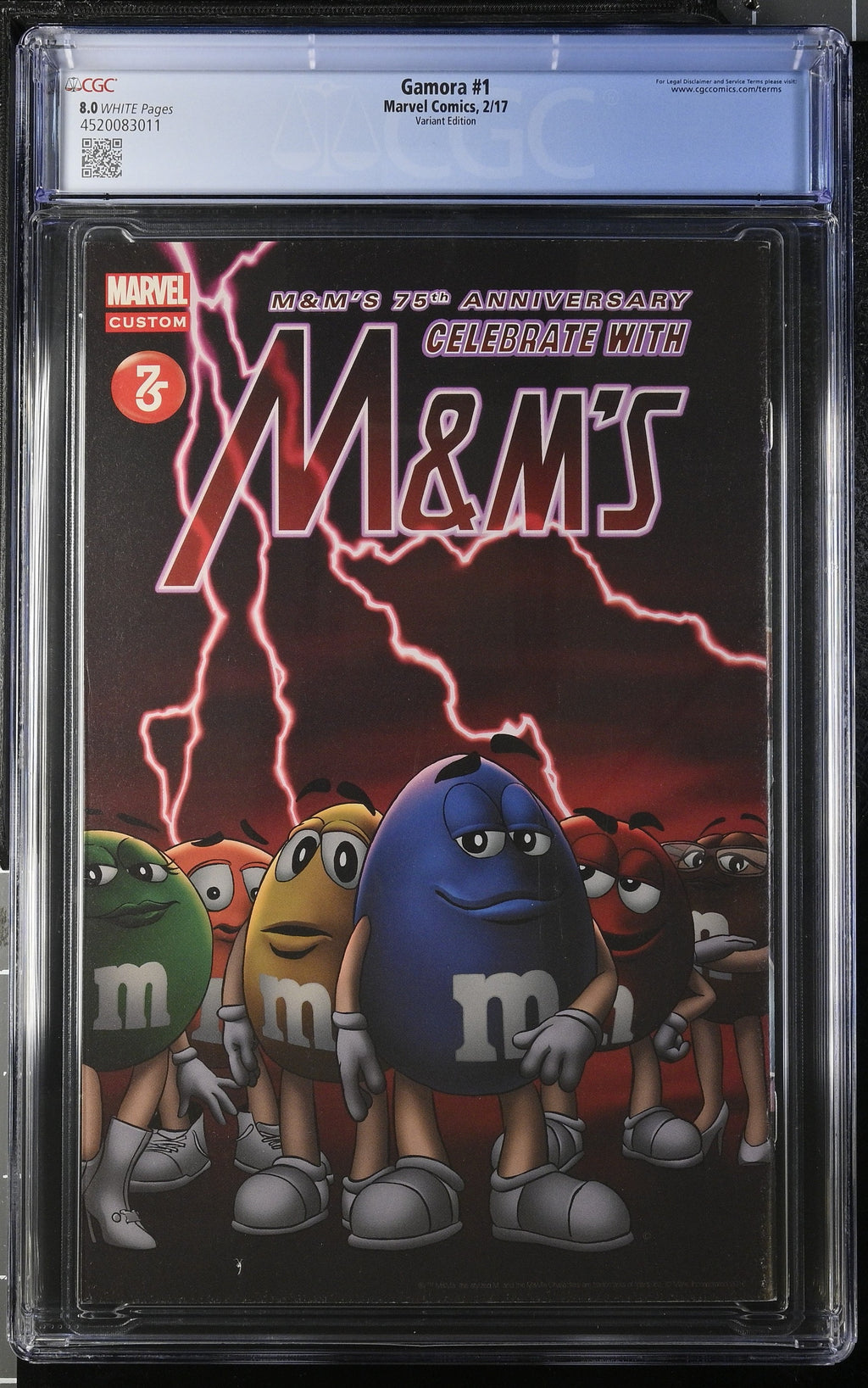 Gamora #1 CGC 8.0 back