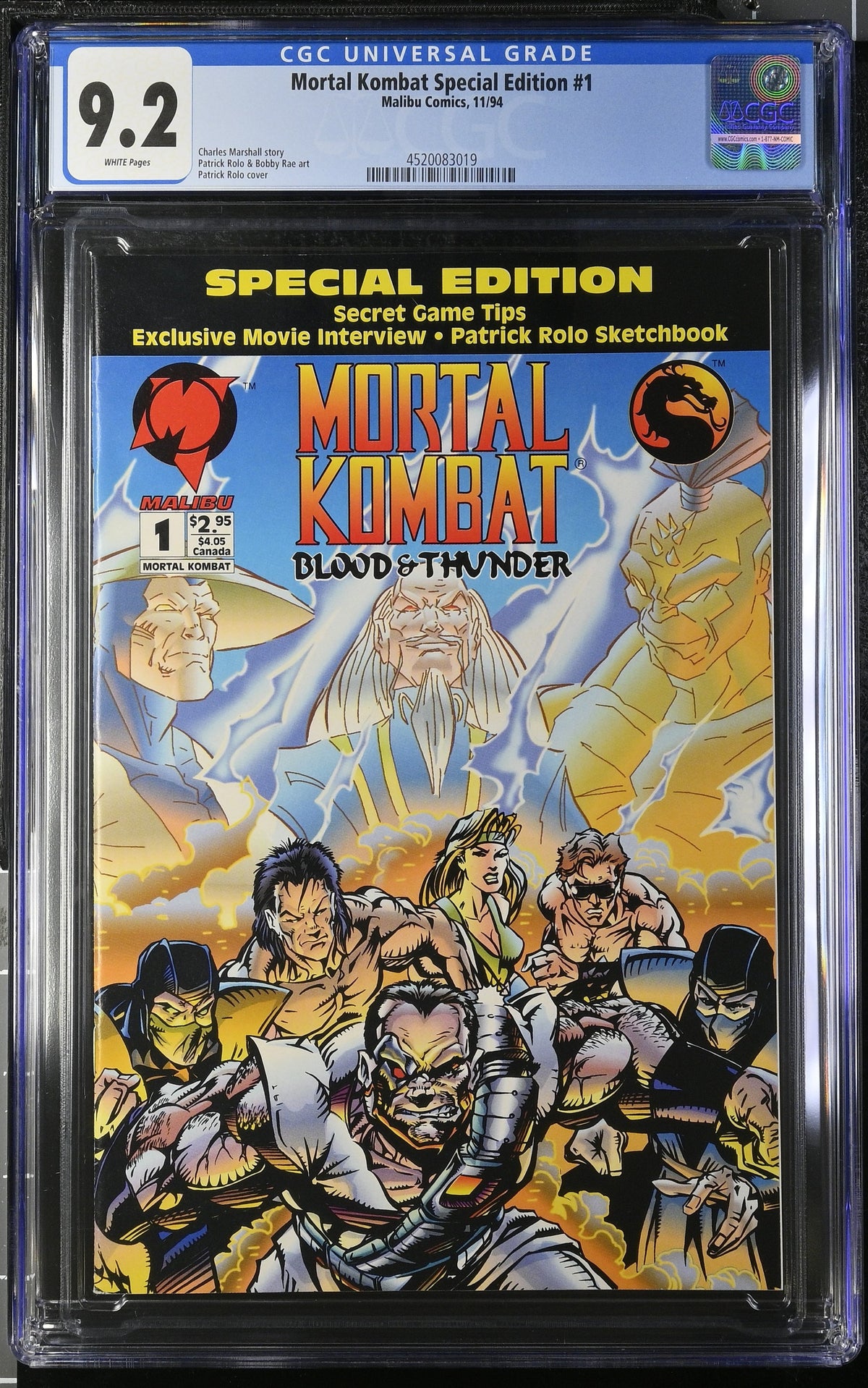 Mortal Kombat Special Edition #1 CGC 9.2 front