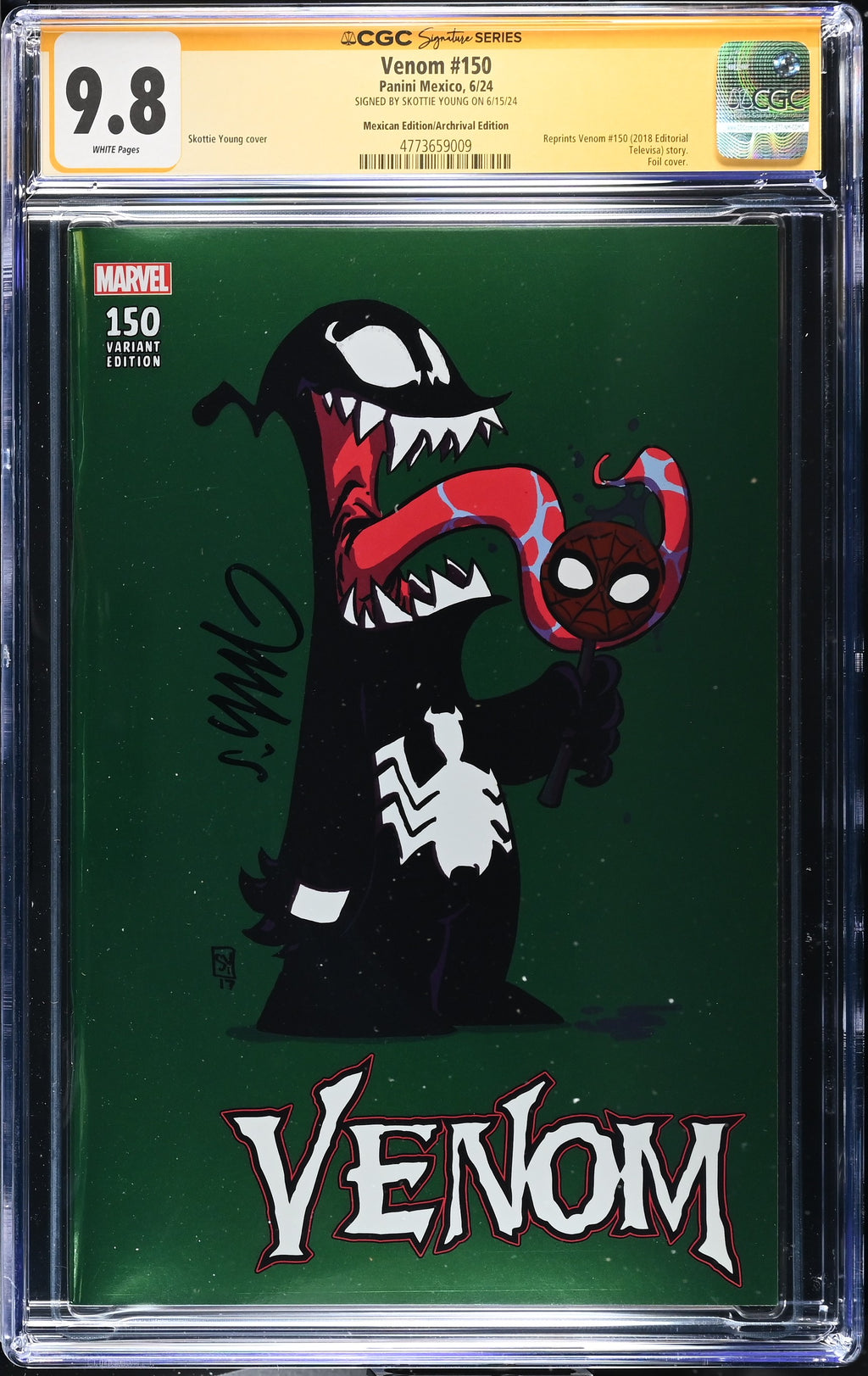 Venom #150 CGC 9.8 front