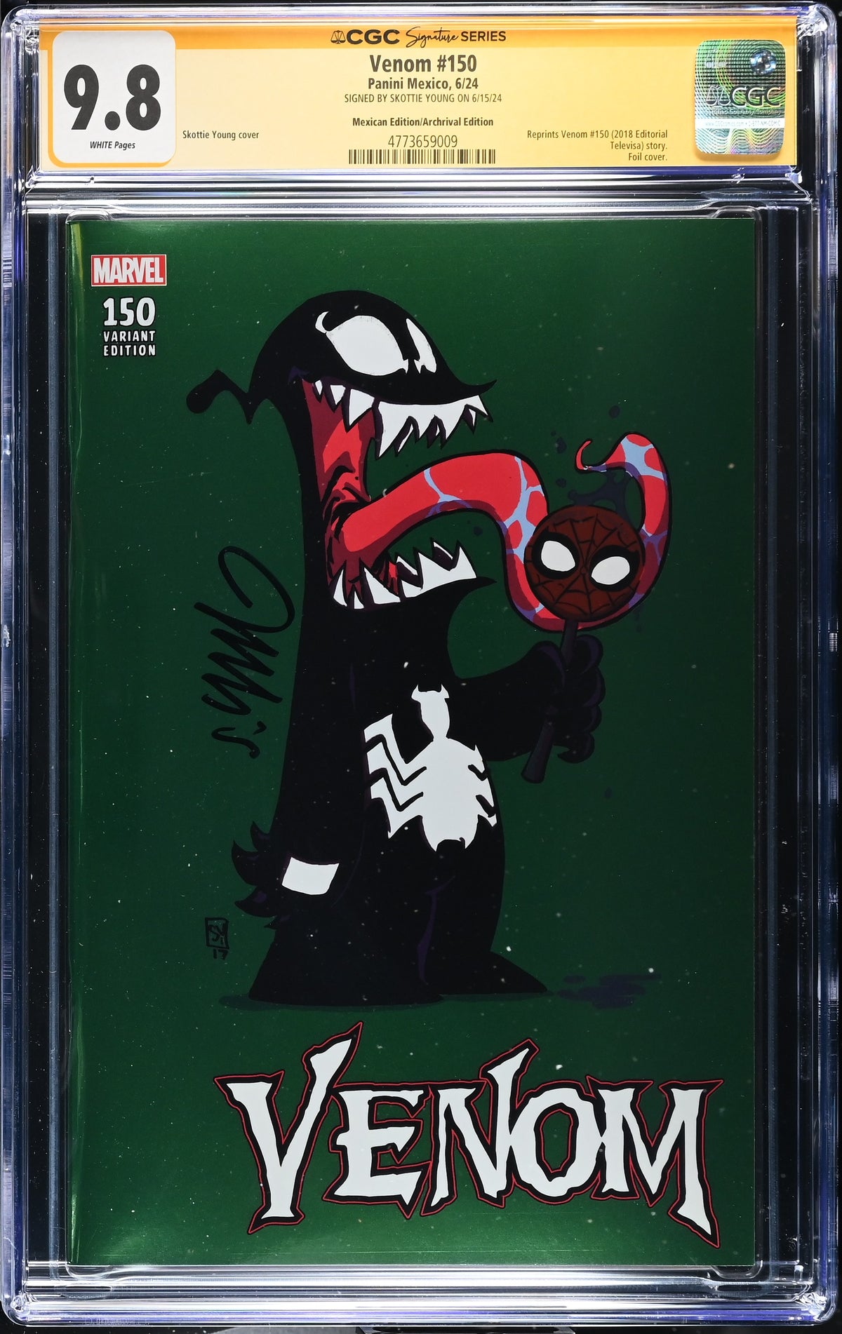 Venom #150 CGC 9.8 front