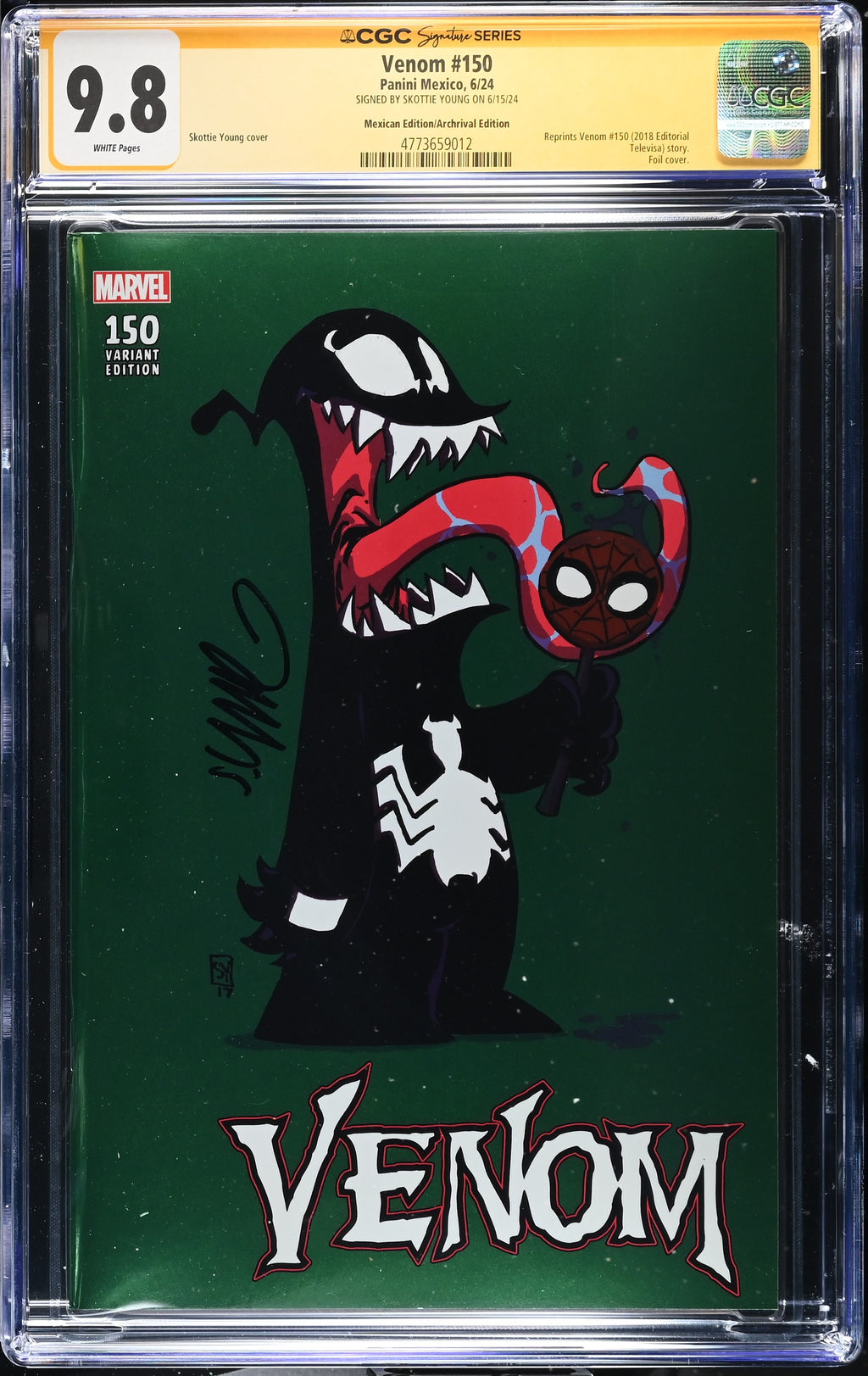 Venom #150 CGC 9.8 front