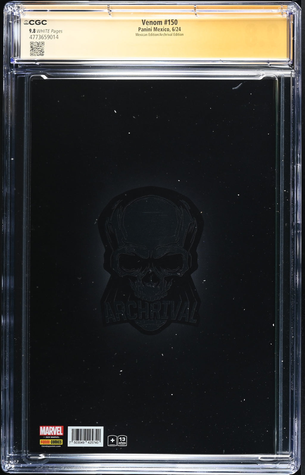 Venom #150 CGC 9.8 back