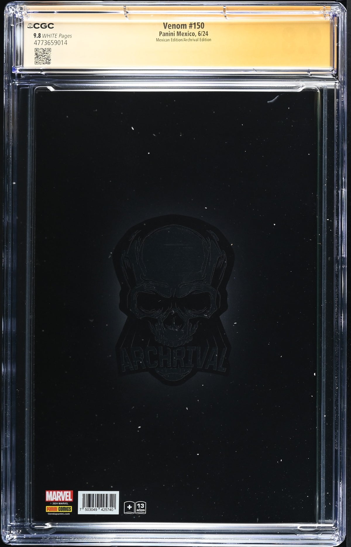 Venom #150 CGC 9.8 back