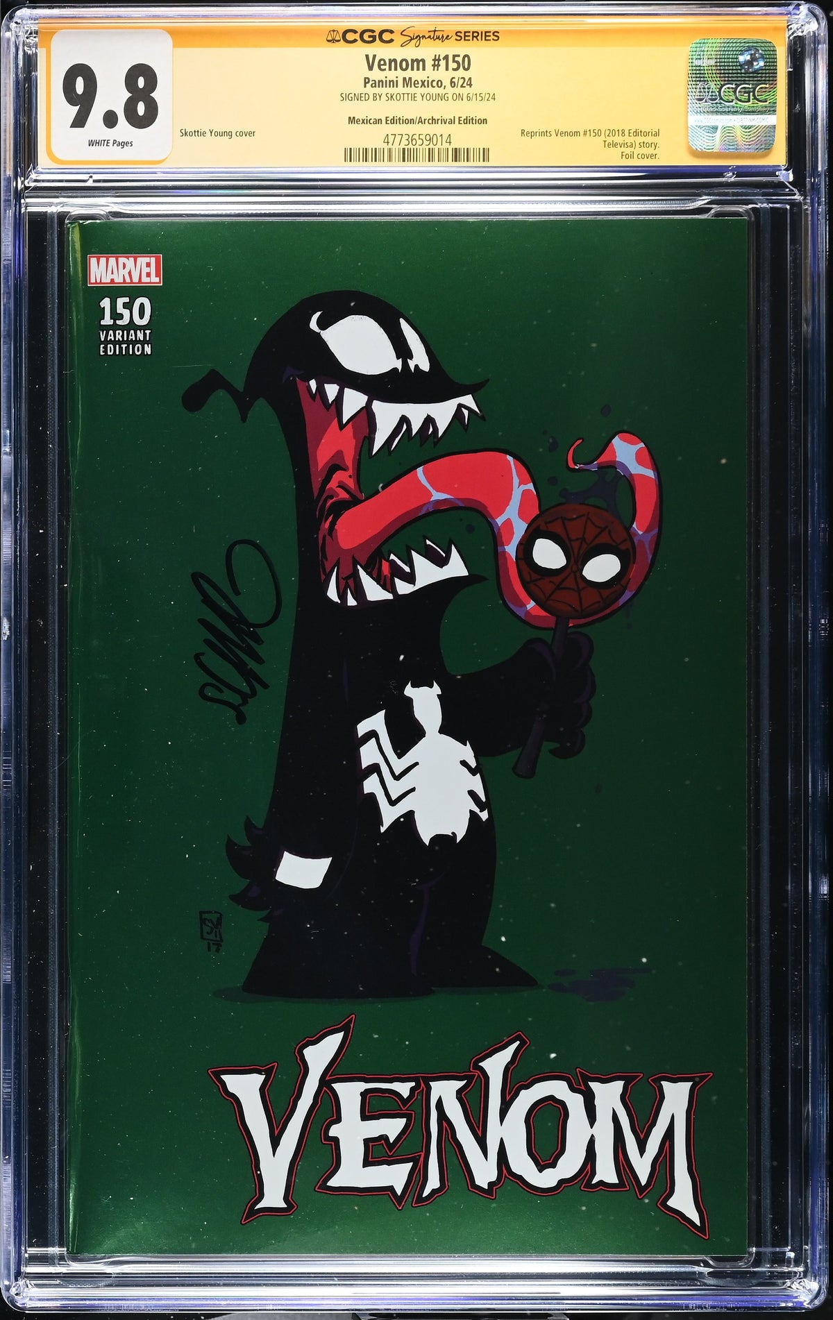 Venom #150 CGC 9.8 front